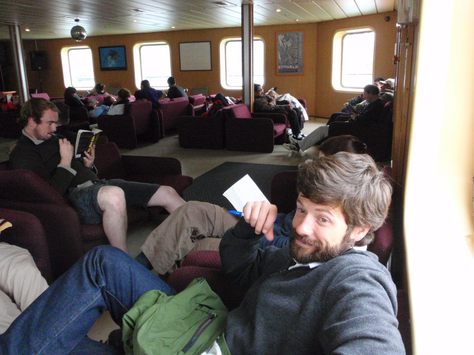 Jay, back in the lounge. It was pretty nice having so much time to lounge about after our 80km hike.