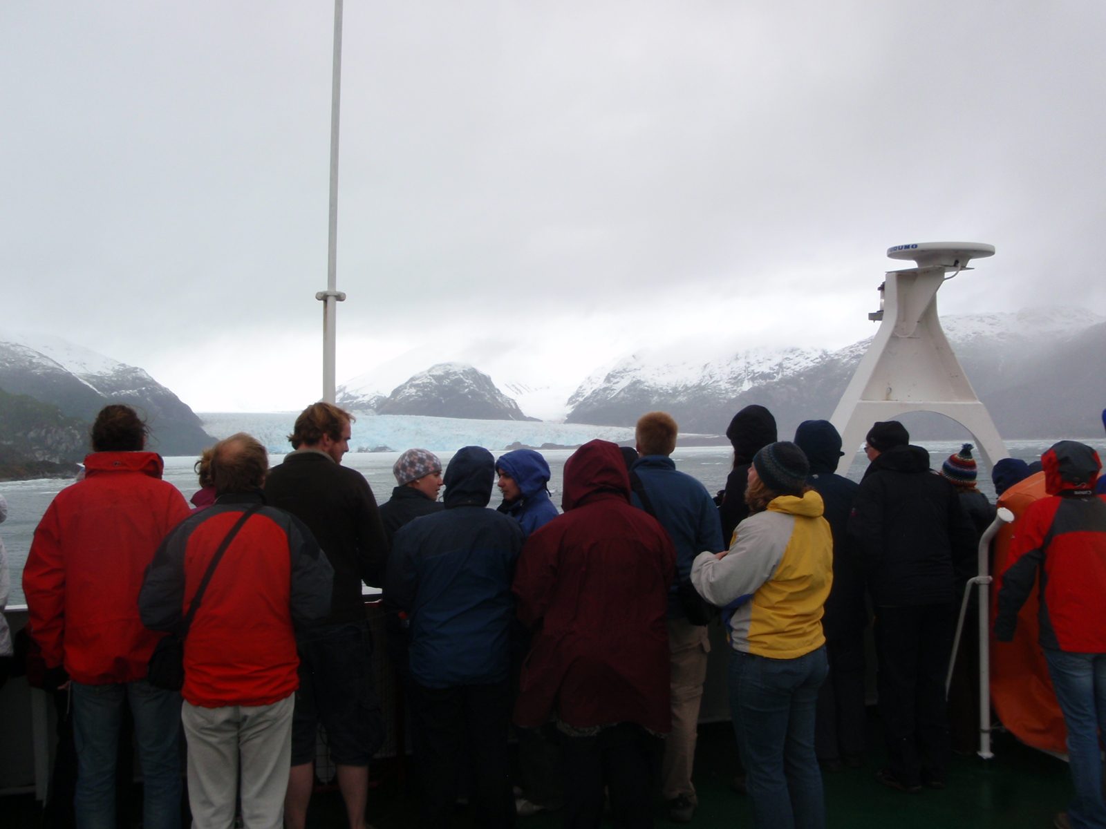 I think every passenger on the ship crowded onto one small corner of the observation deck to vie...
