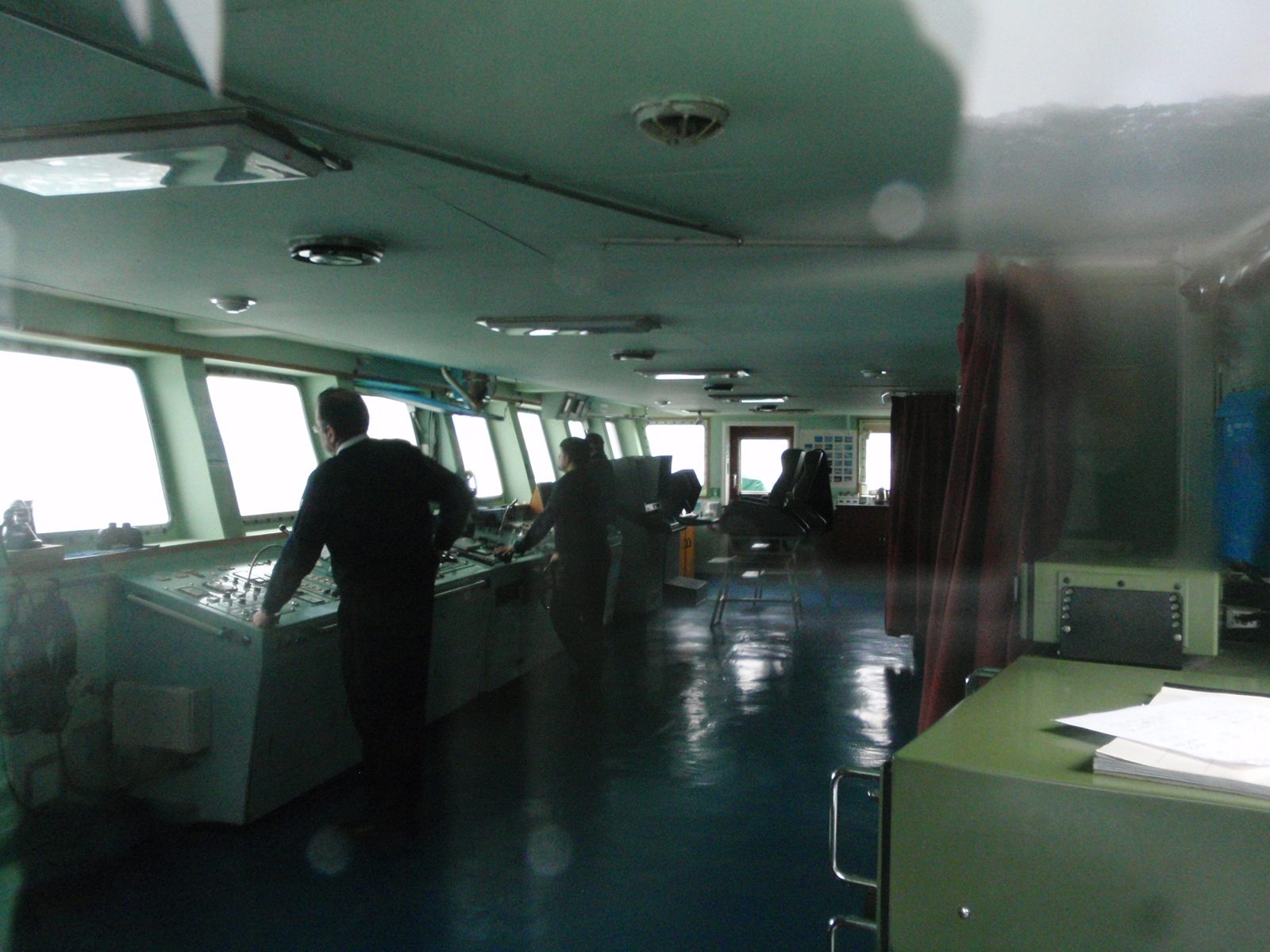 The captain's bridge. I hope they know what they are doing.