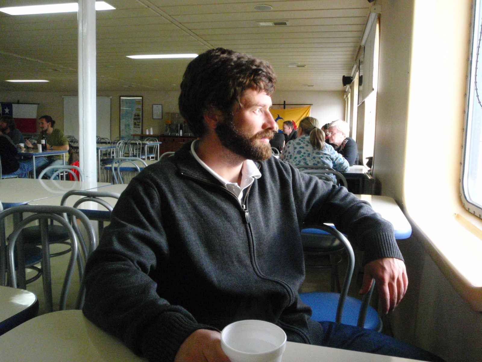 Jay, having an afternoon cup of coffee.