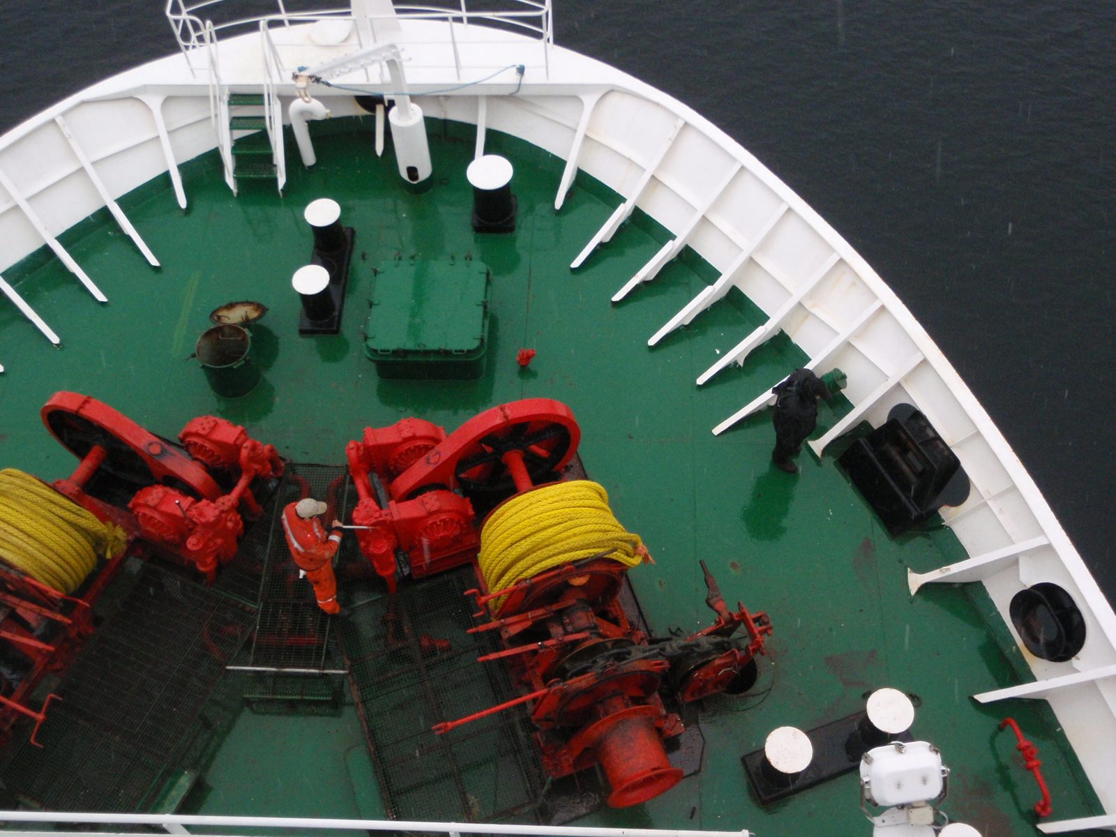 The next morning I got up and went out on deck to see our ship make our one port-of-call: an...