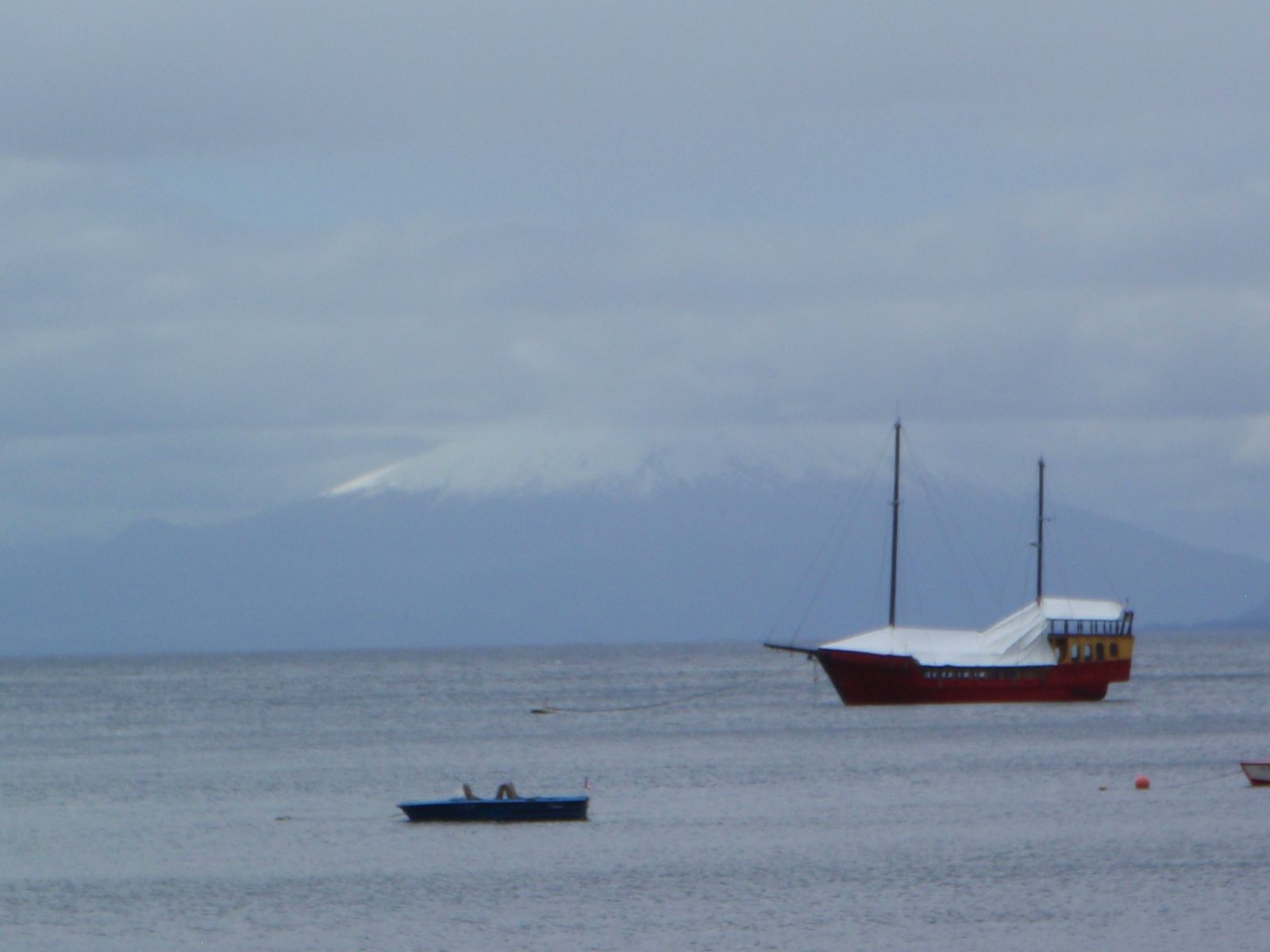 Pretty boat on Lago Llanquihue.
