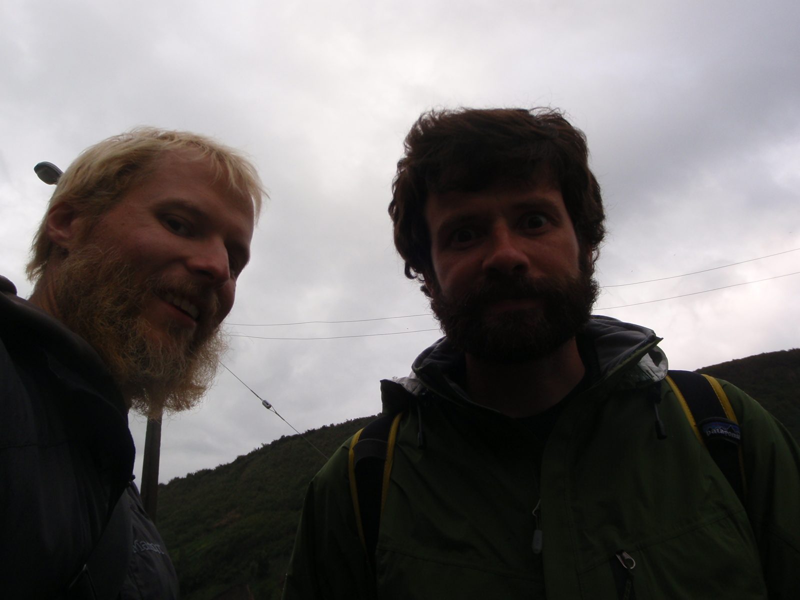 Jay and I wait at the water taxi stand to go back to the mainland.