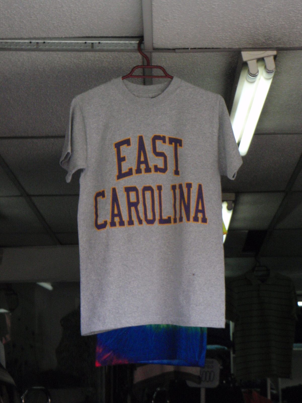 The designer of this shirt was clearly never very good at the "Is it a state?" game. B for...
