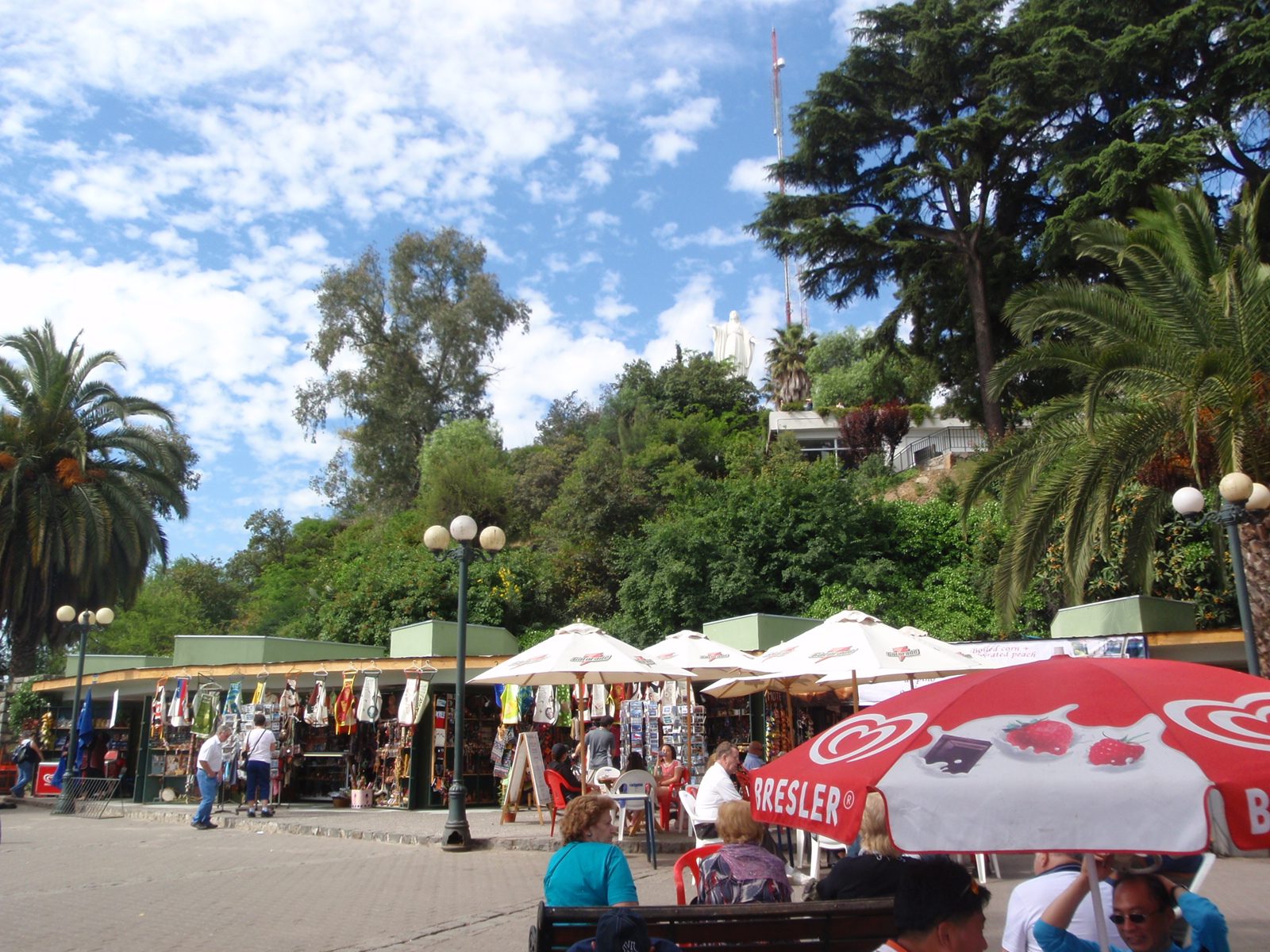 Tourist mall at the top of Cerro San Cristobal.
