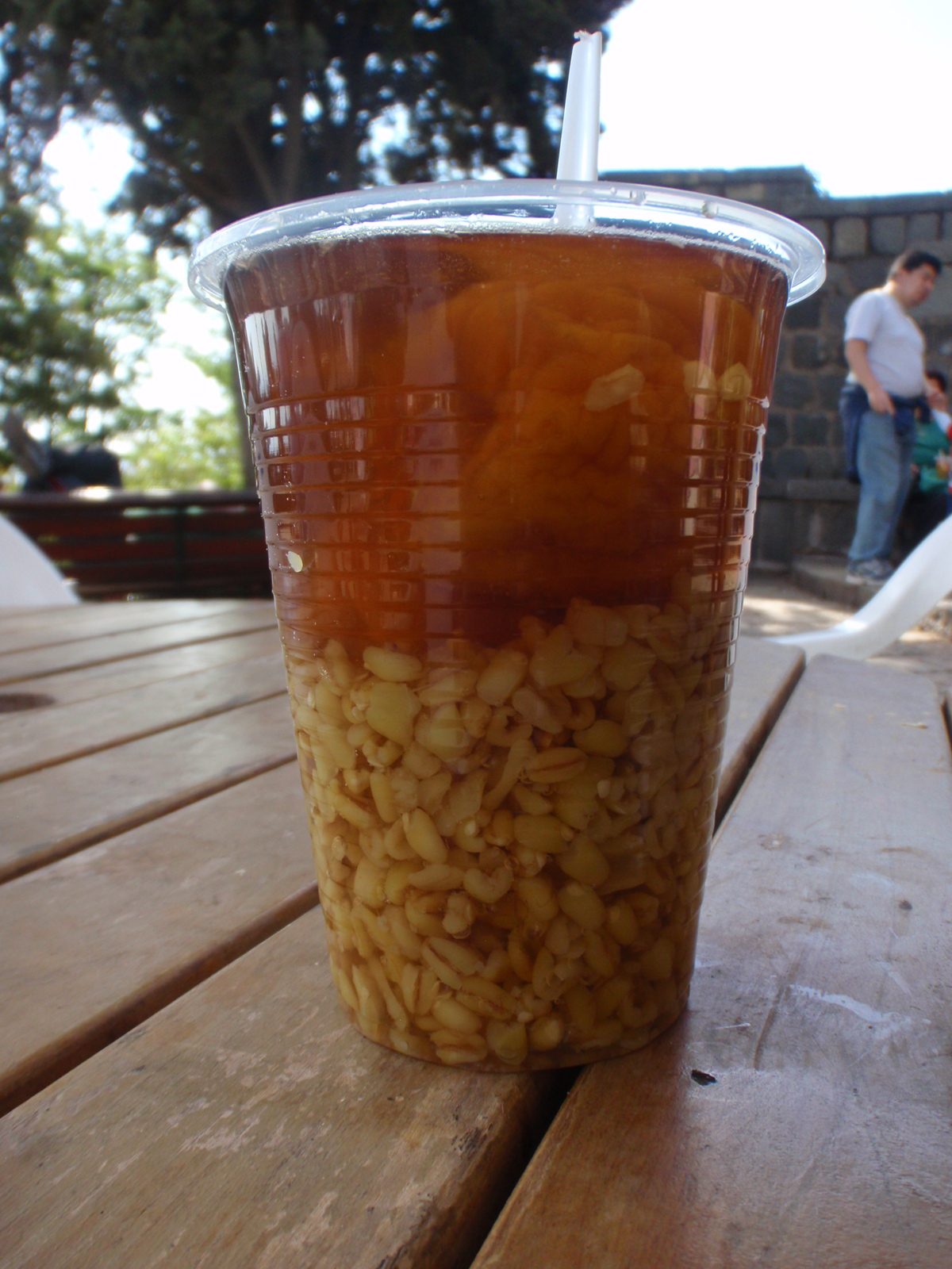 I finally broke down and ordered a mote con huesillos since I had seen them offered for sale so...