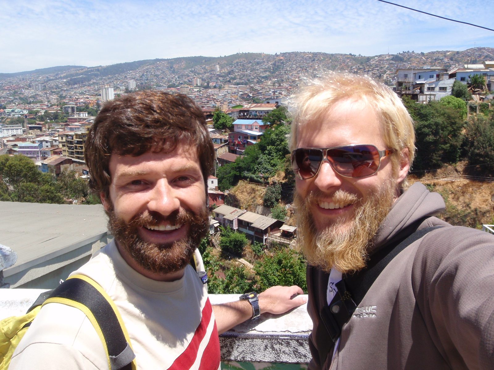 John and Jay having wandered off the tourist path, shortly before locals started making slashing...