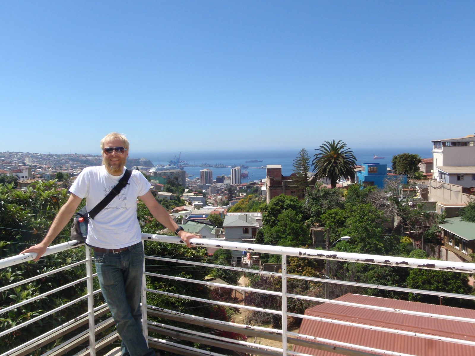 John, at Casa de Pablo Neruda, Valparaiso.