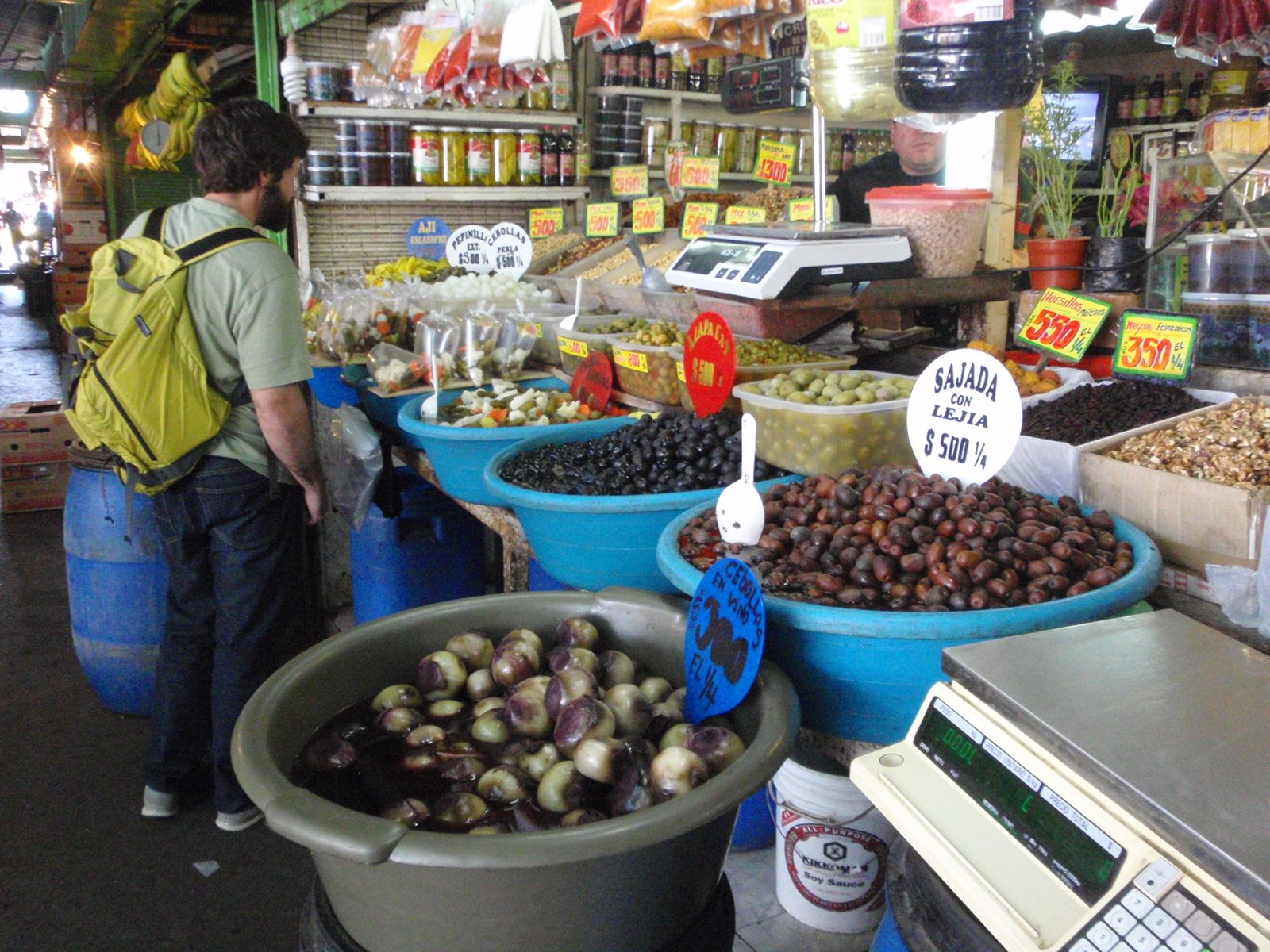 Back in Santiago on Monday, I drag Jay to a farmer's market.