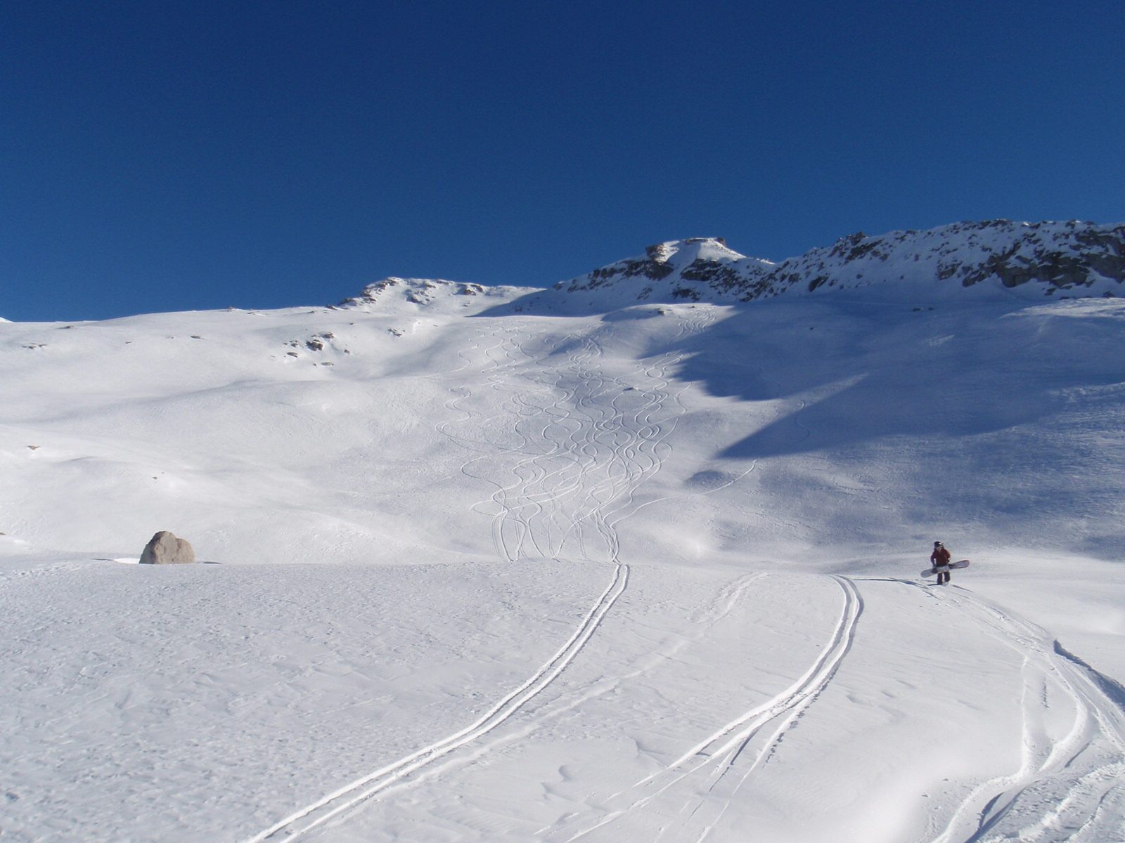 Trudging along to the next drop off.