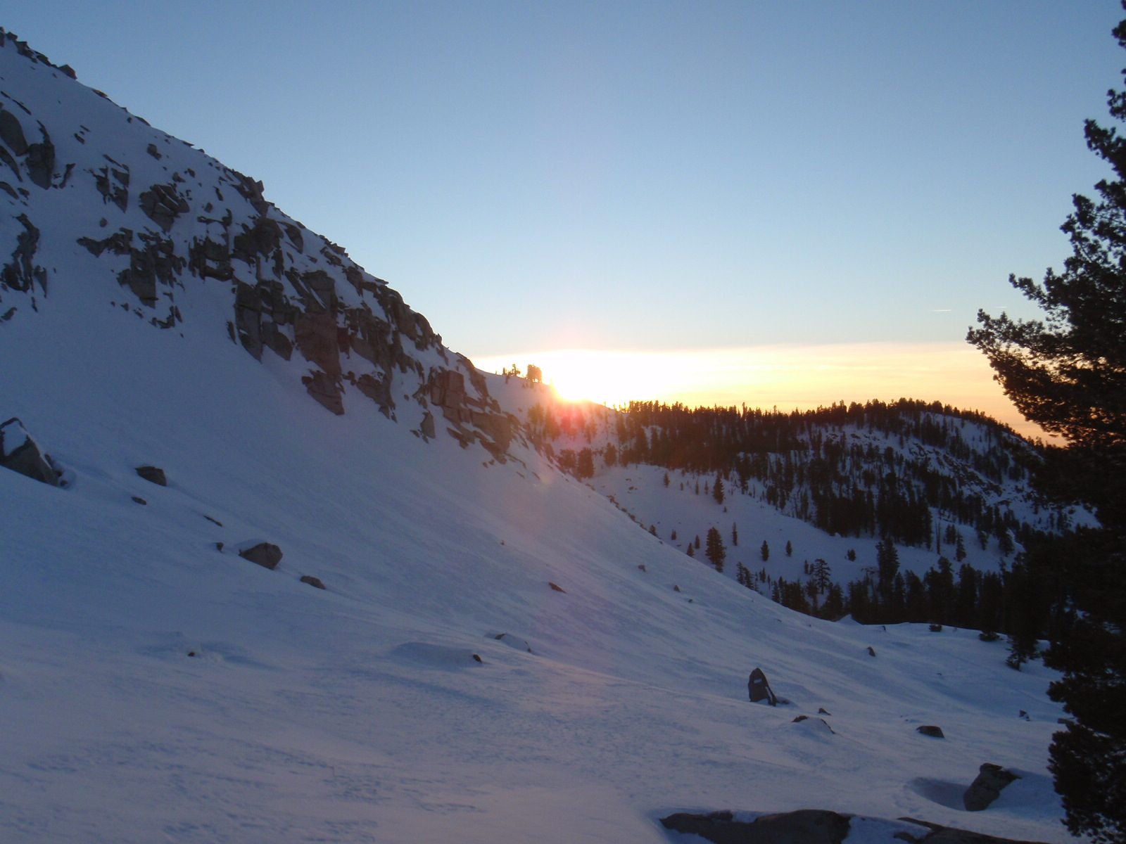 Sunset from top of the Front Lawn.