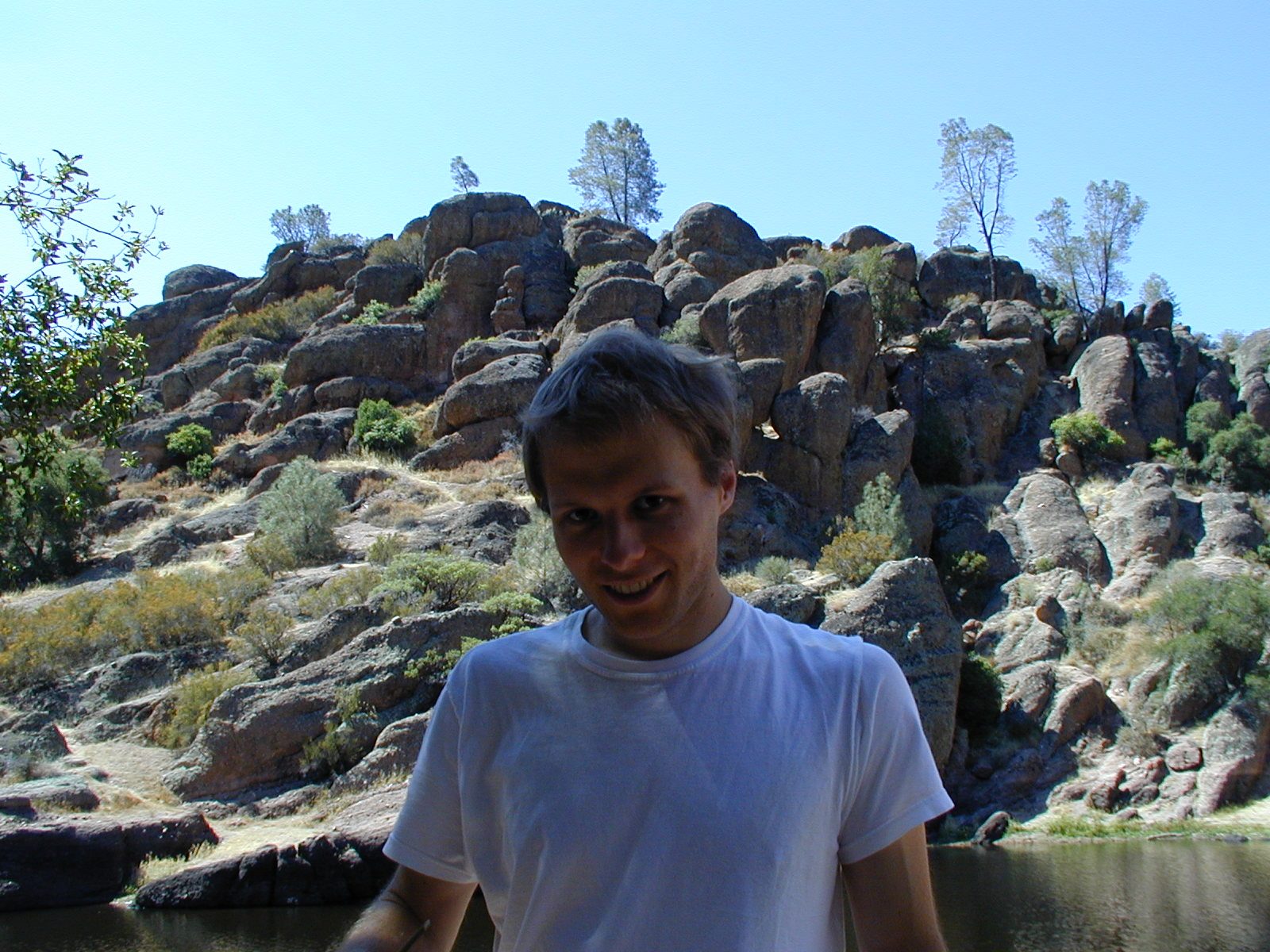 John happy to be in the shade.