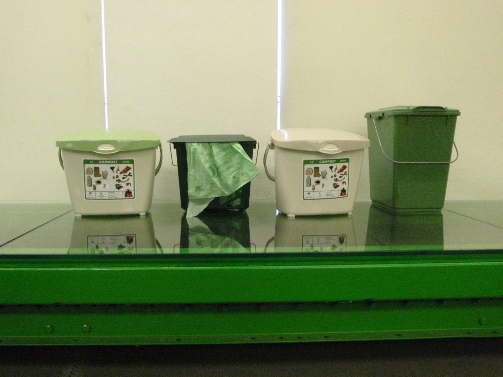 The various compost bins used in San Francisco.  Monica has the one on the far right.  I have...