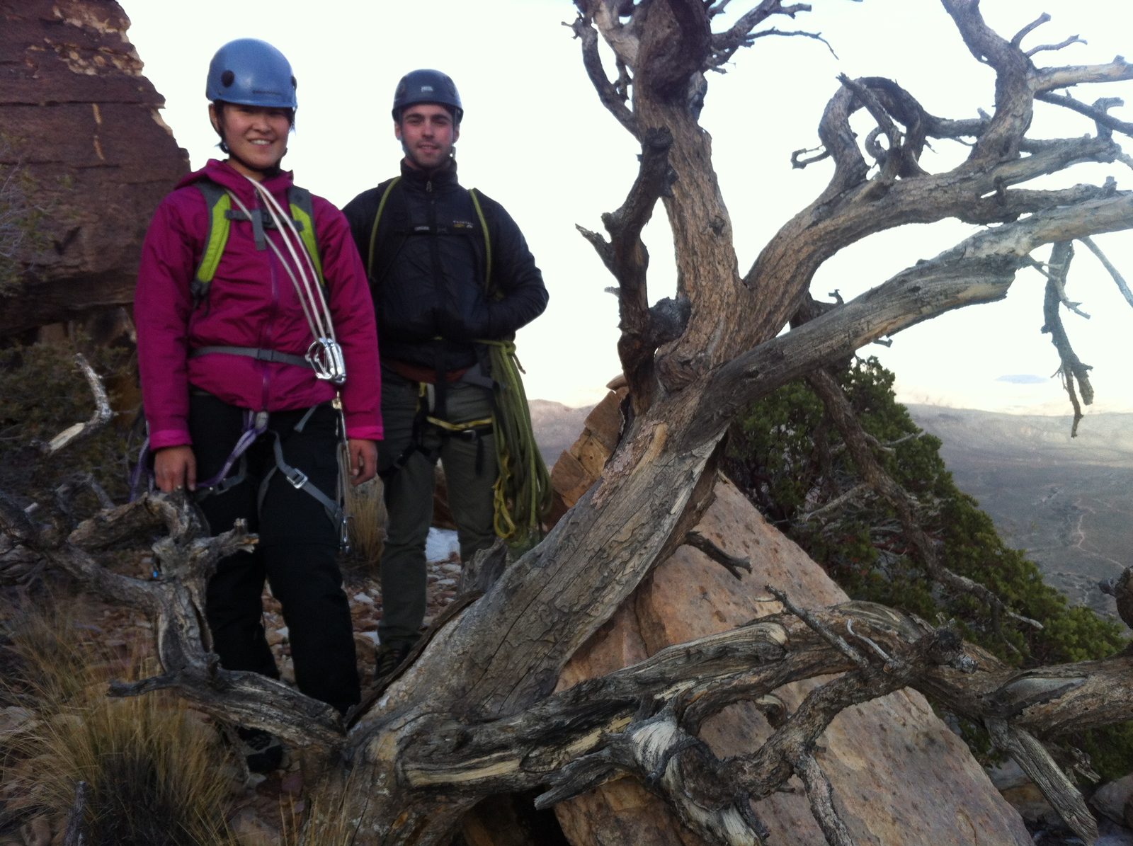 Alex and Monica at the top of Diet Delight (5.9). Somehow we ended up linking pitches 3-4 and it...