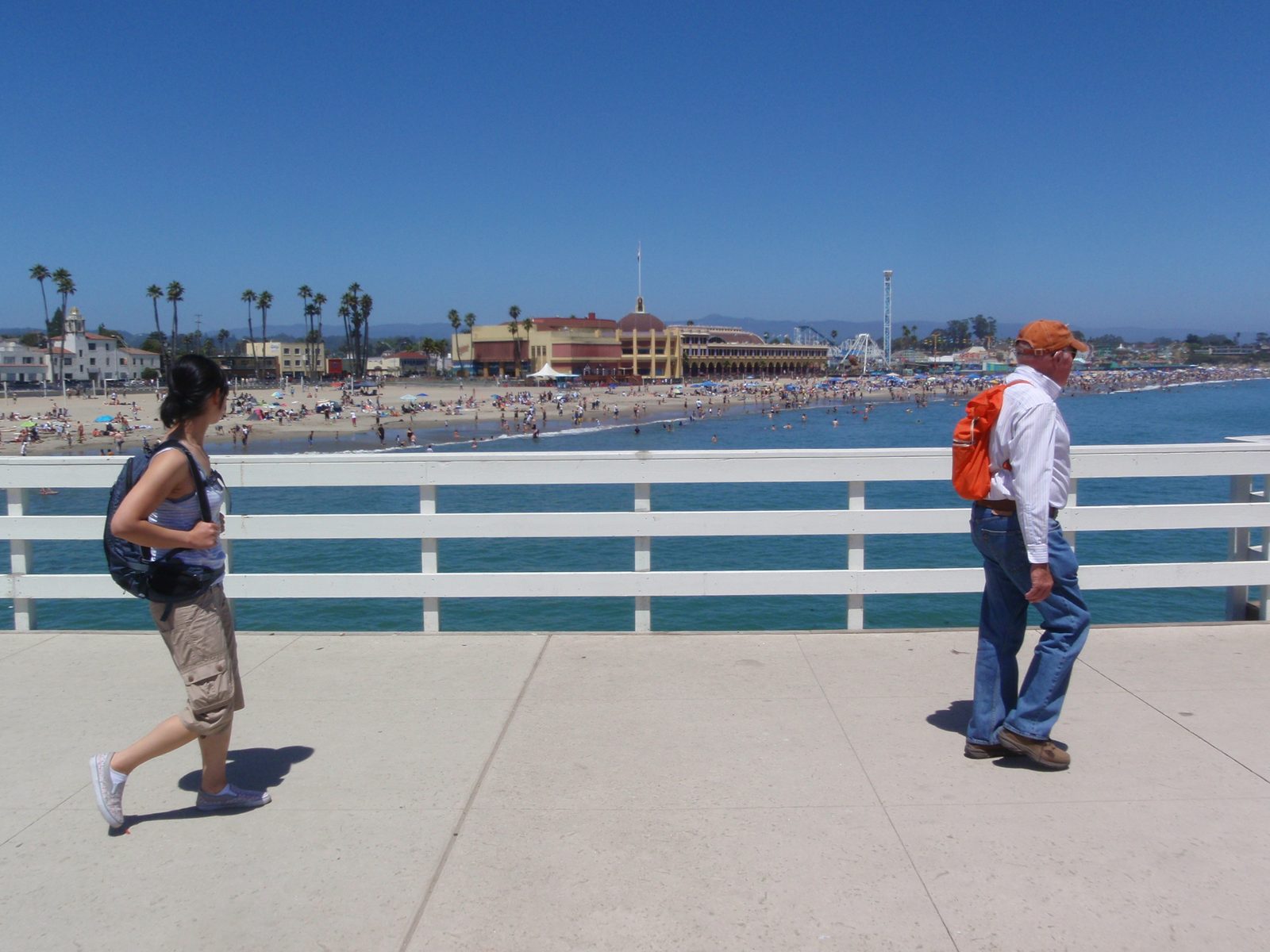 Ambling along.