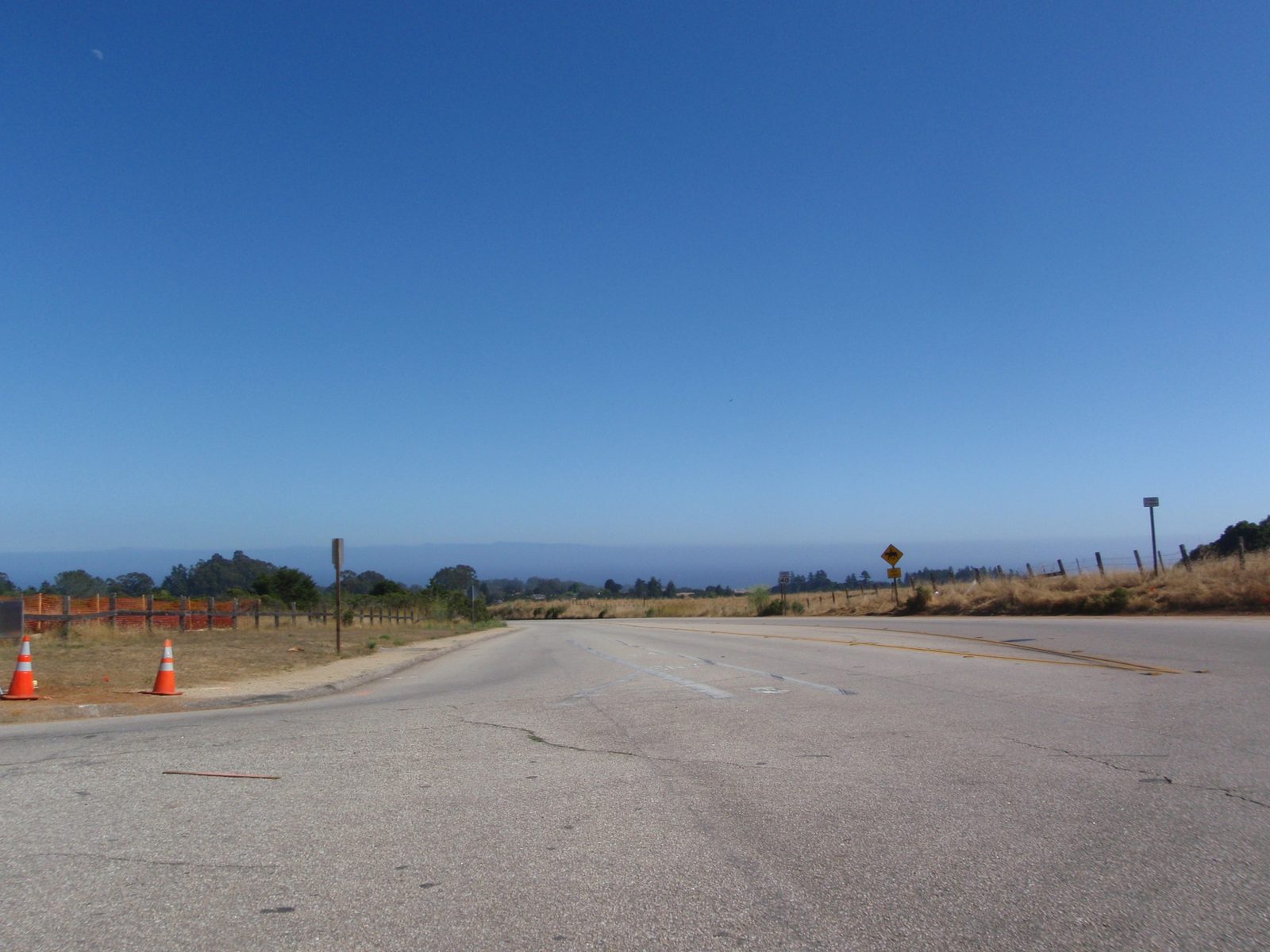 With a decent view of the ocean, but in the middle of nowhere.