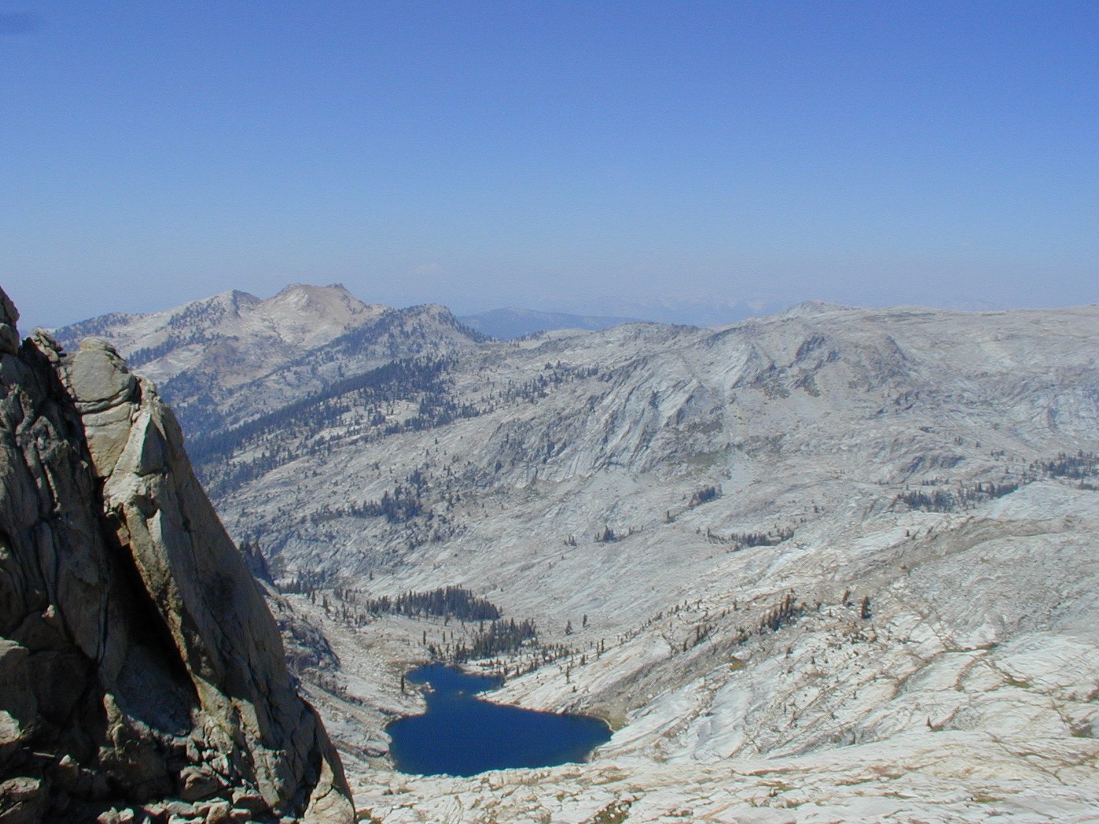 Many years later I would ski pretty much exactly straight down to the lake from where this...