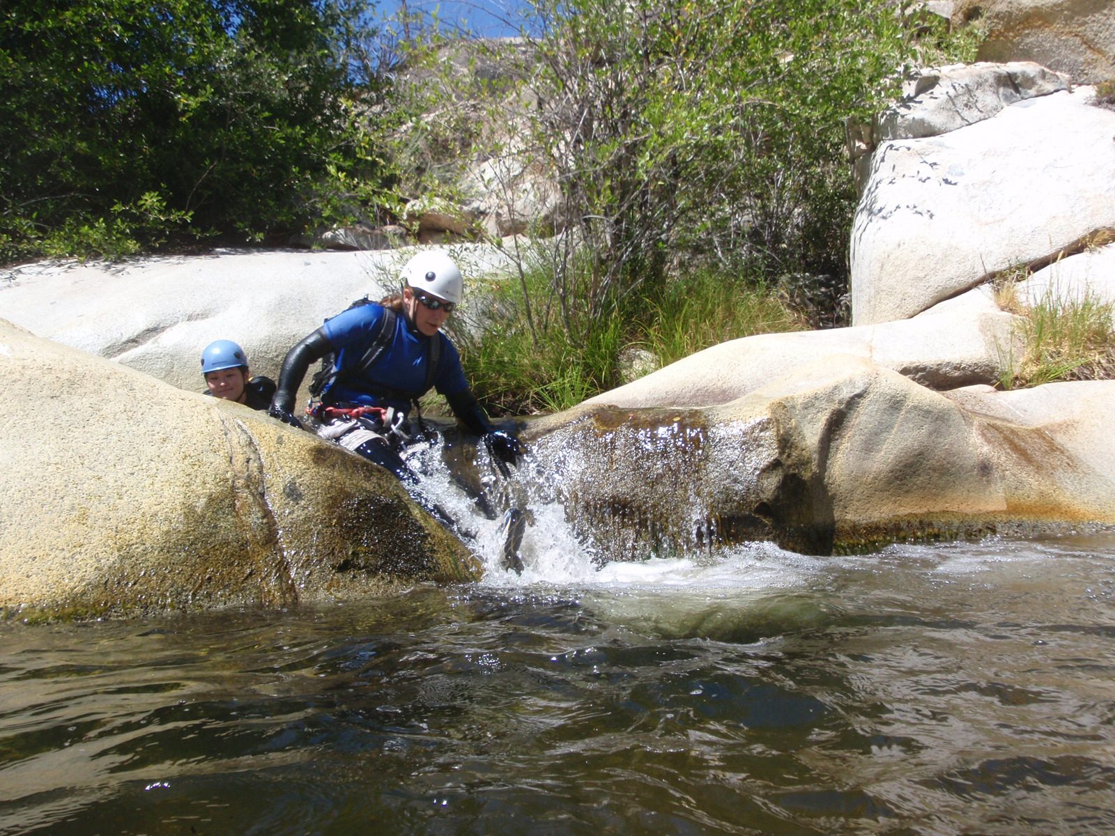 This place was such a contrast to yesterday: clean but grippy granite, clear(ish) water, gentle...