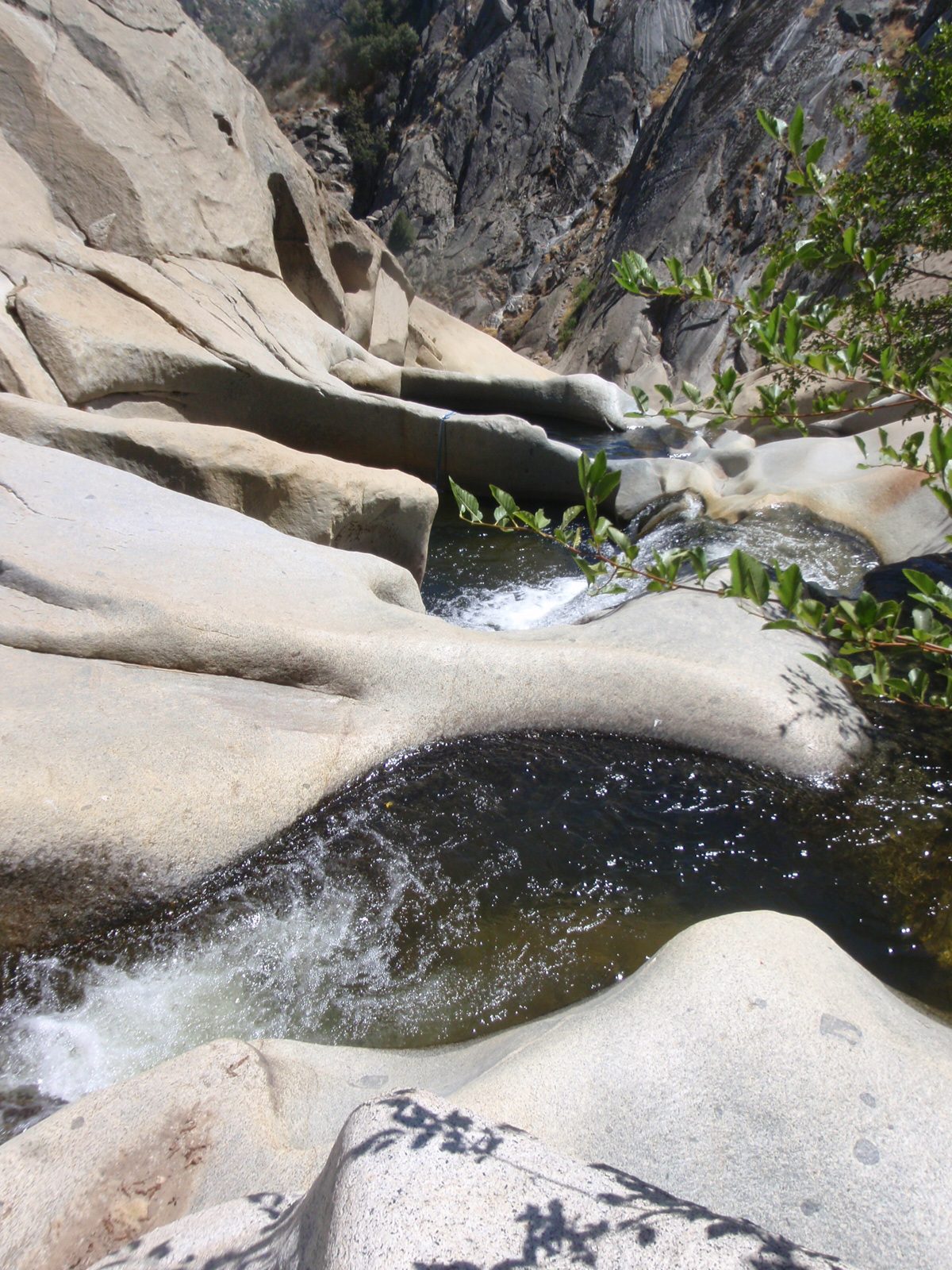 Here starts Seven Teacups proper.  The canyon gets its name from seven circular deep pools that...