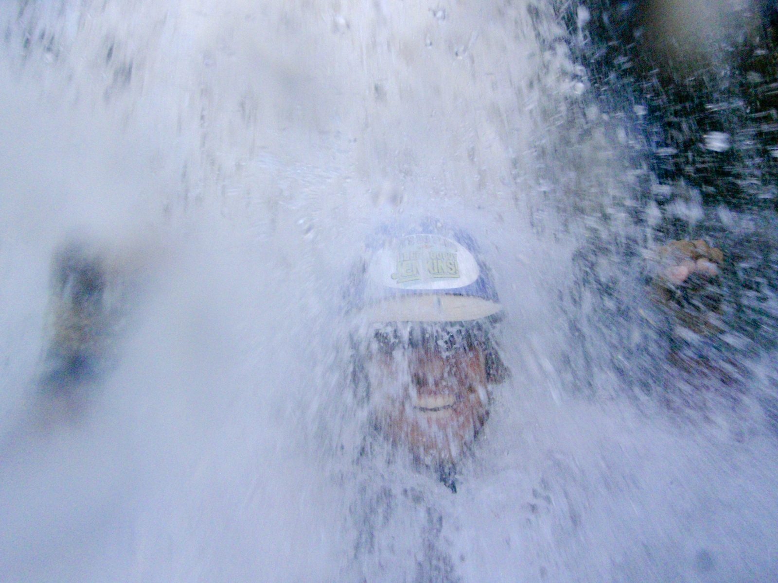 Joel, making a face appropriate for the Swirling Whirlpool of Death.