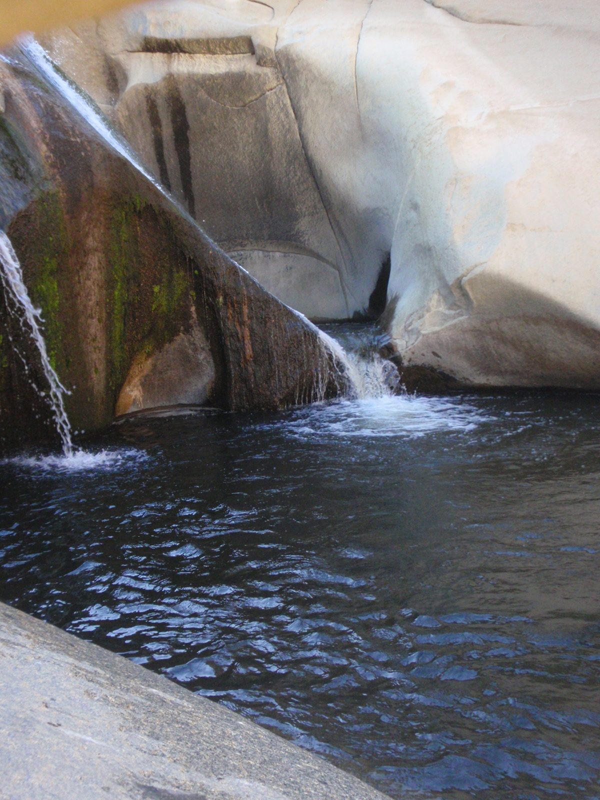 Falls feeding this final major pool before the confluence with the Kern.