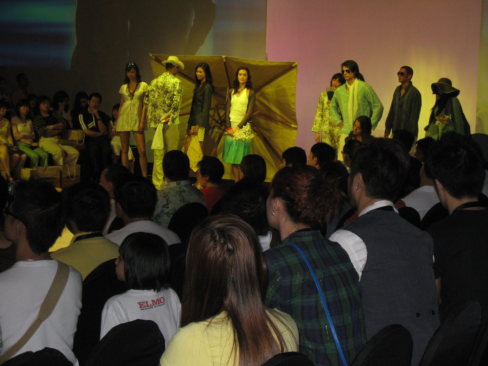 I forgot that someone gave us free tickets to a fashion show on Orchard Road.  It was air...