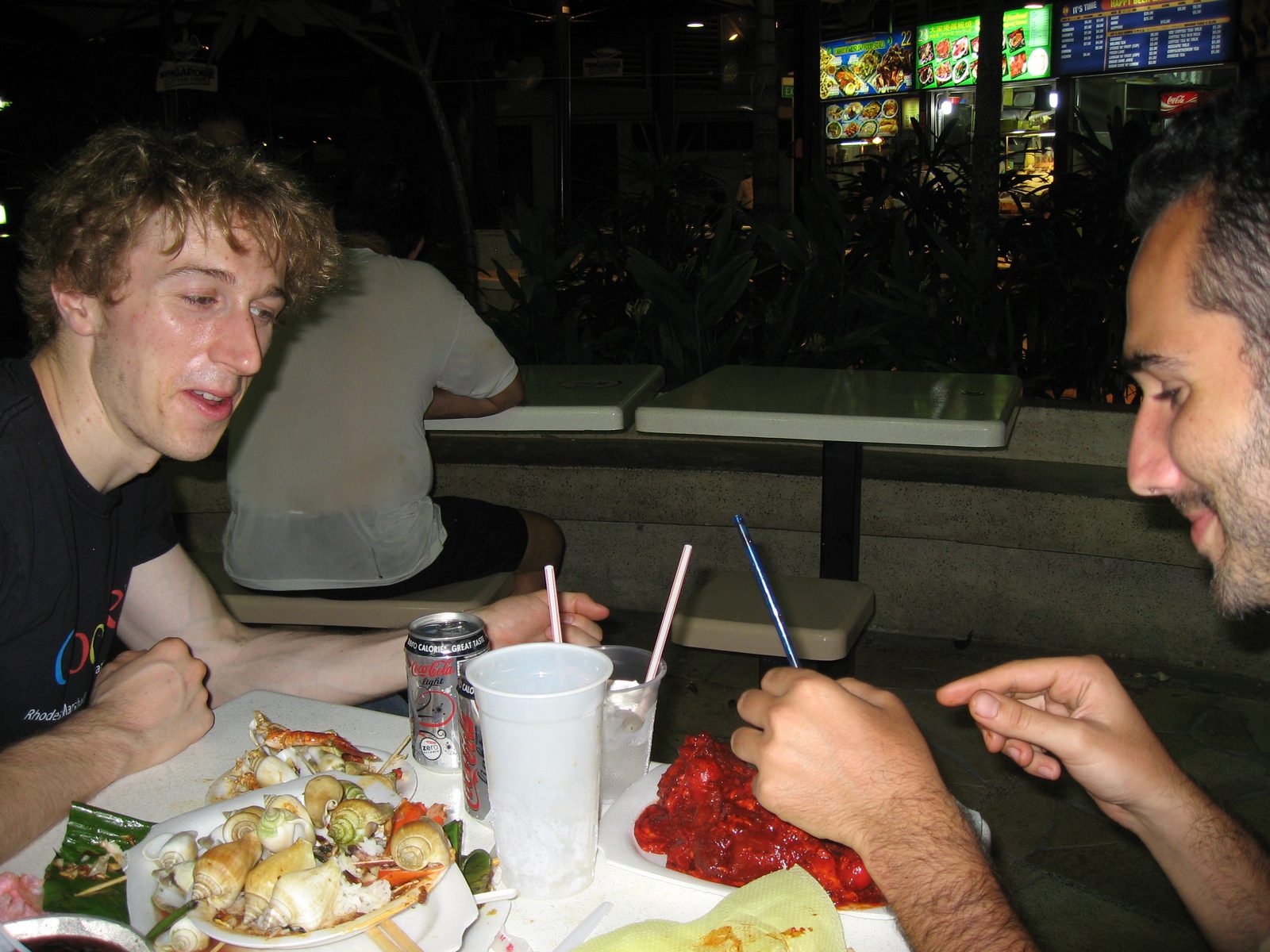 Trevor does not look eager to try slurping mutton bone marrow through a straw.  This is at the...