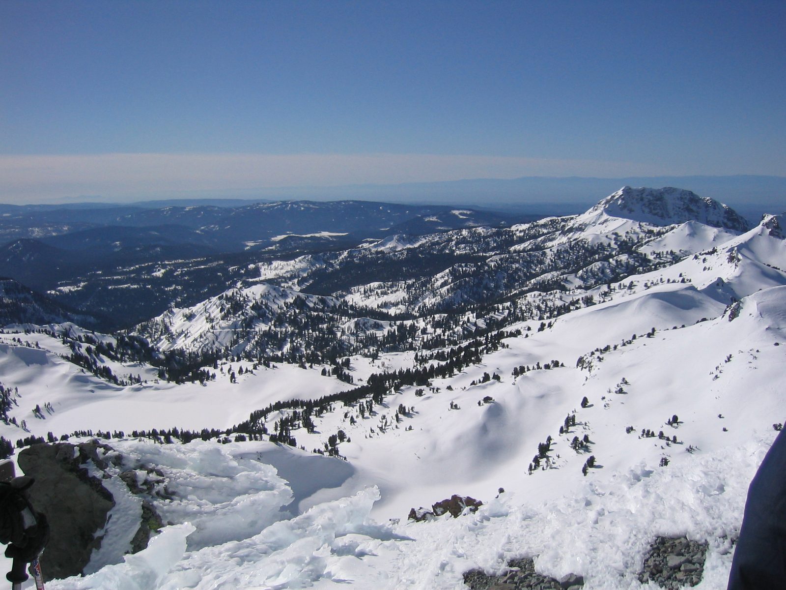 Note in the right of this picture is evidence of a cirque glacier that has left a jagged...
