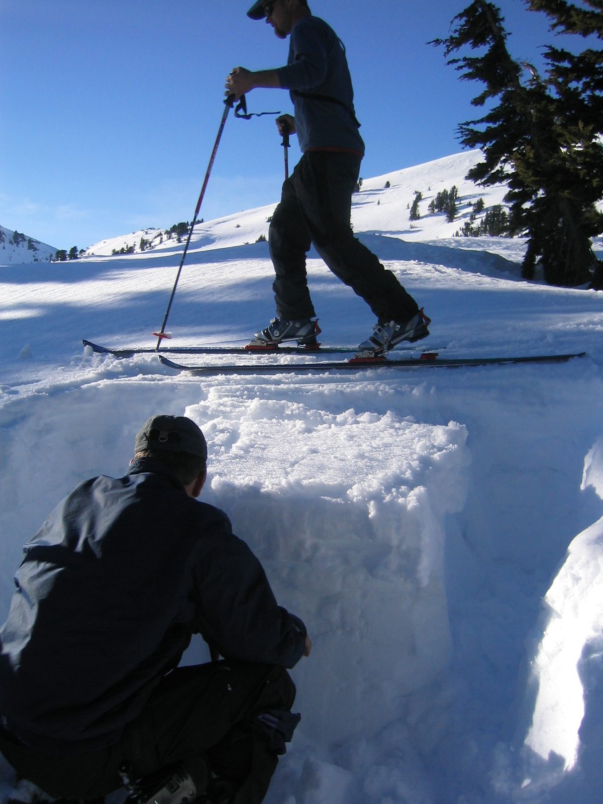 Lance prepares to teach us a thing or two about avalanche safety.
