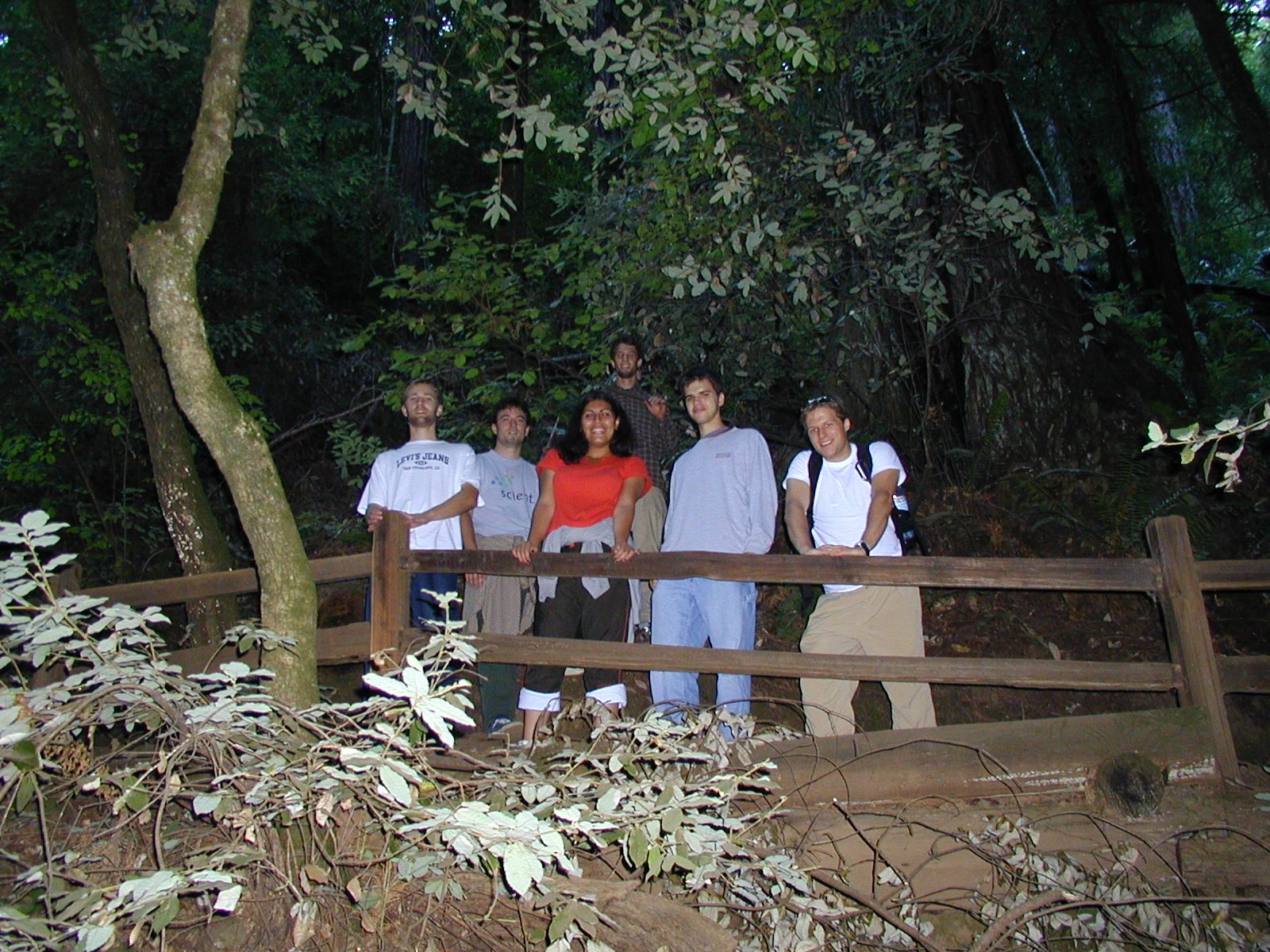 John with a bunch of the SNF kids at Muir Woods.   Sadly I can't remember a single person's name...