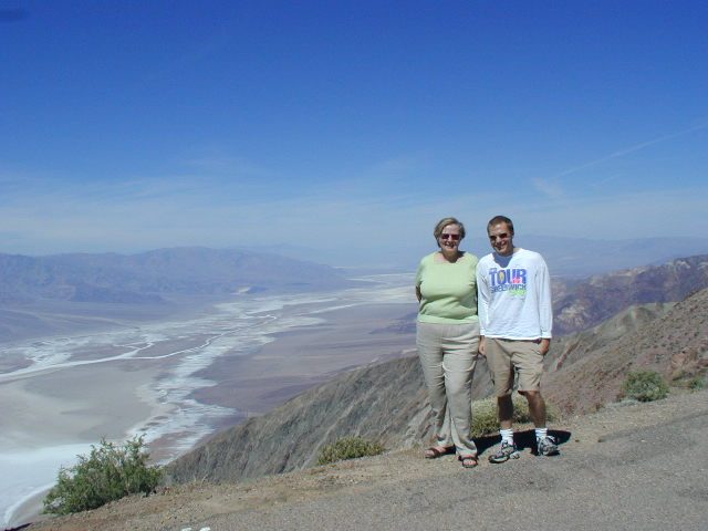 Mom and John at Dante's View in Death Valley National Park.