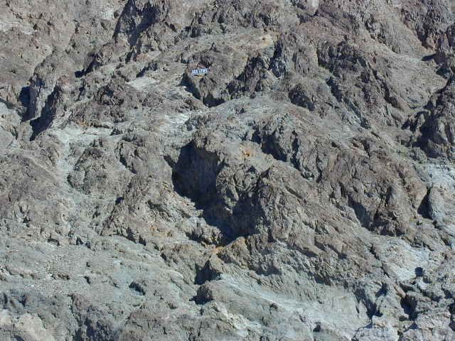 If you look closely, somewhere up on the mountain there is a sign that indicates sea level (0...