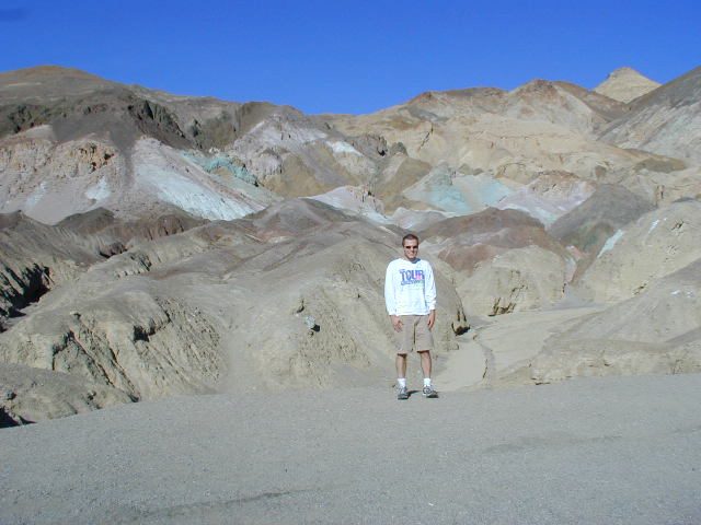 John at Artist's Pallet, Death Valley.  I forget which minerals are the source of which colors.