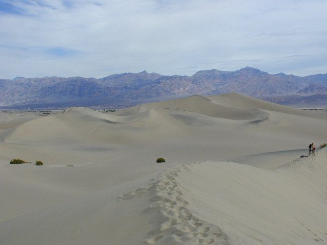 Another picture of sand dunes and the model & photographer.