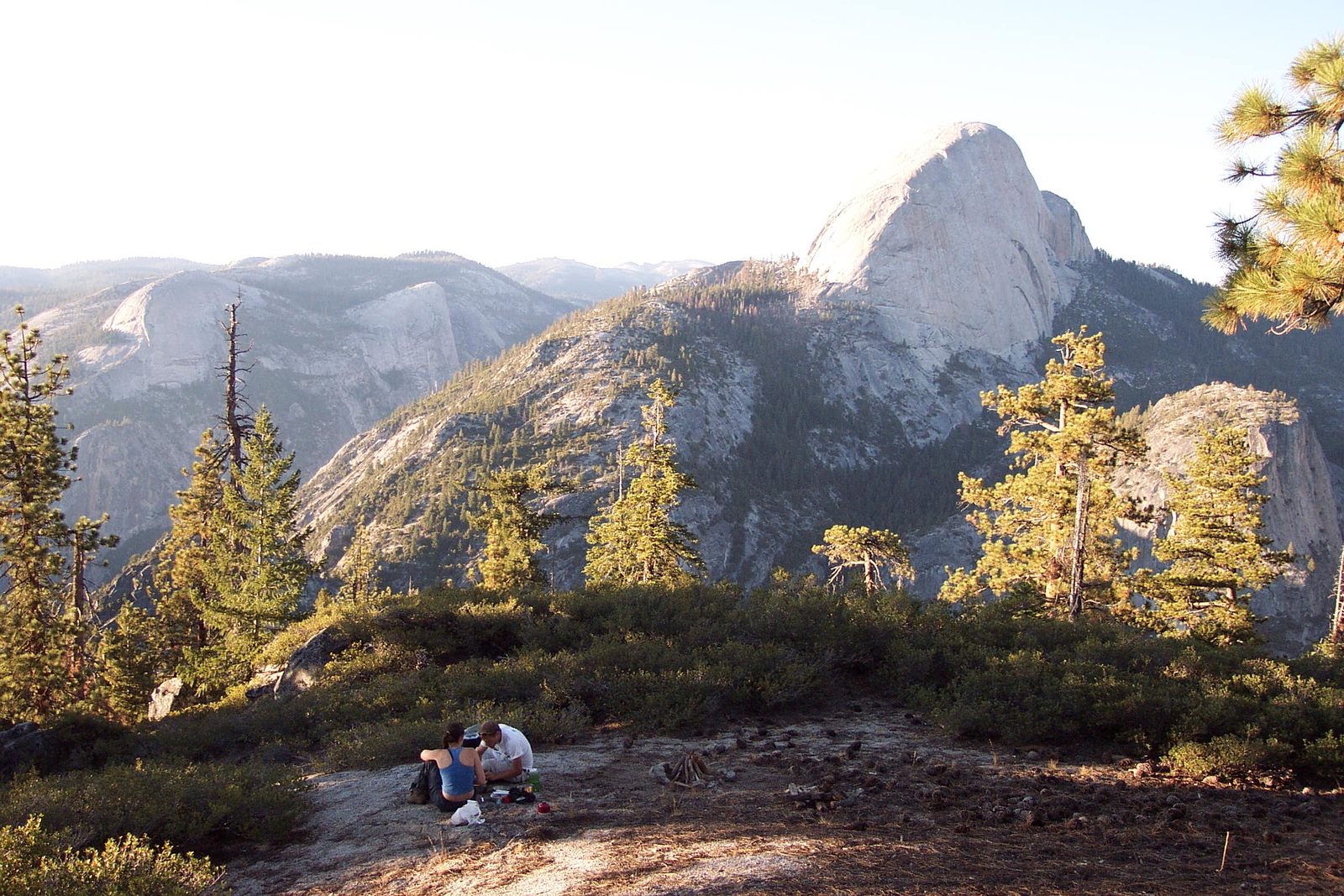 Setting up camp.
