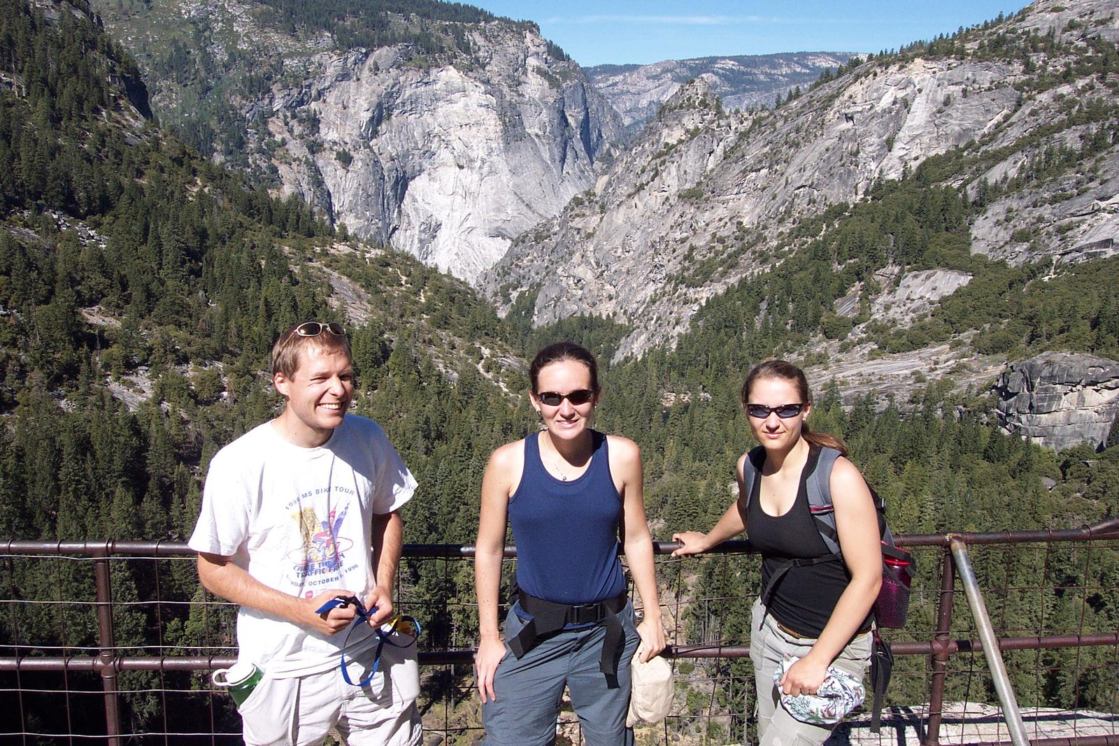 John, Rachel, and Tini at the Nevada Falls overlook.