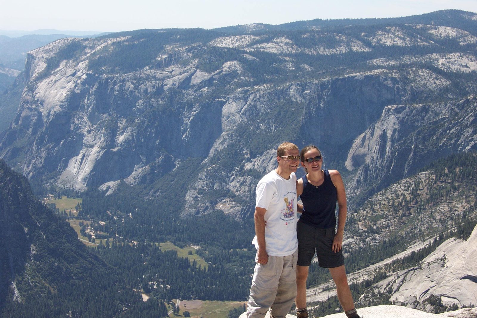 John and Rachel, top of Half Dome.