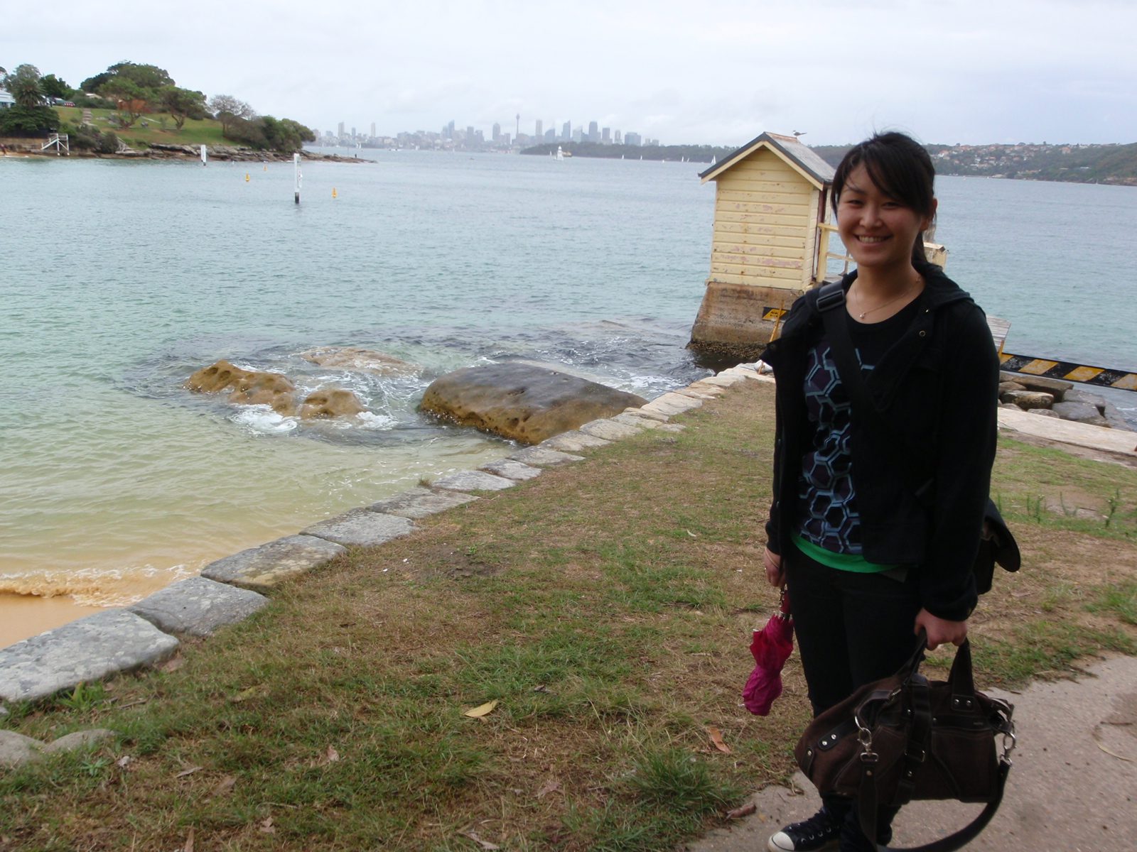 Monica, at the beach in Watson's Bay.
