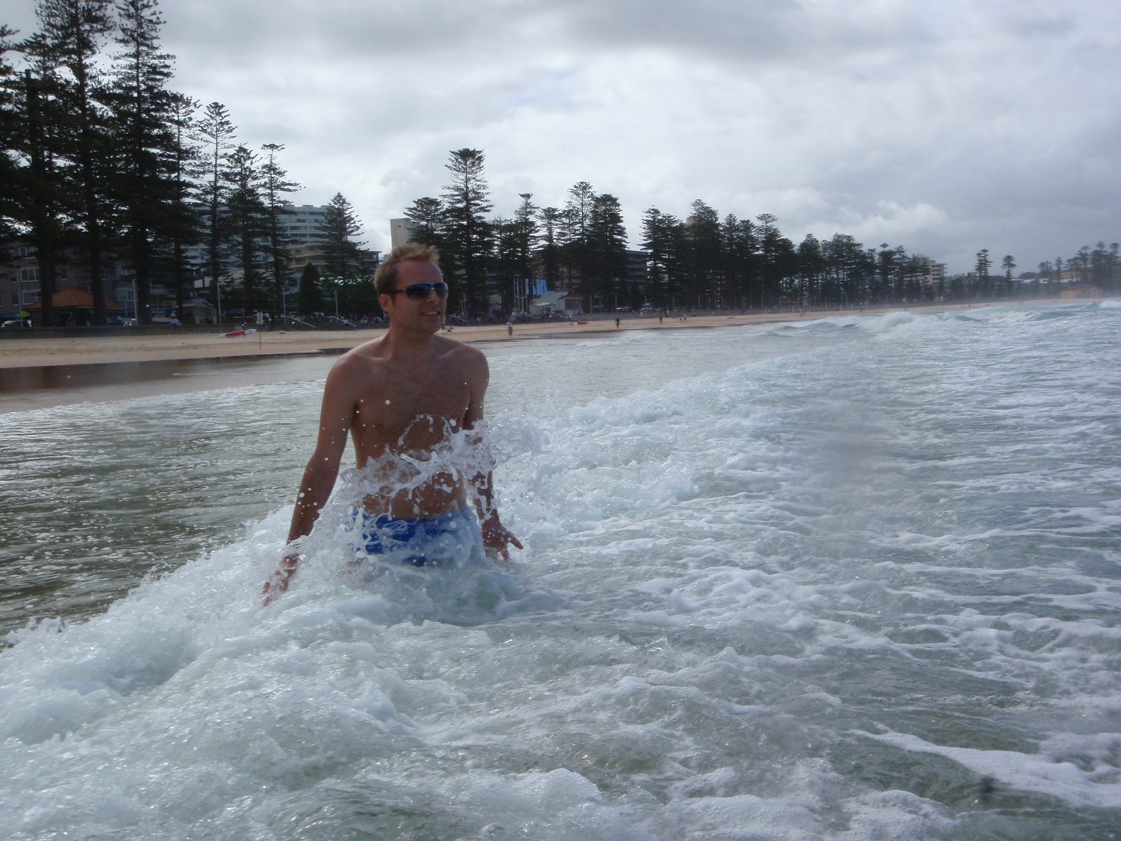 John also enjoying the water at Manly Beach.