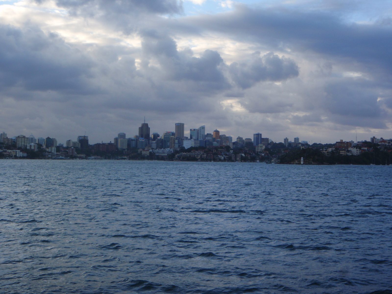 North Sydney, on the other side of the Sydney Harbour Bridge.