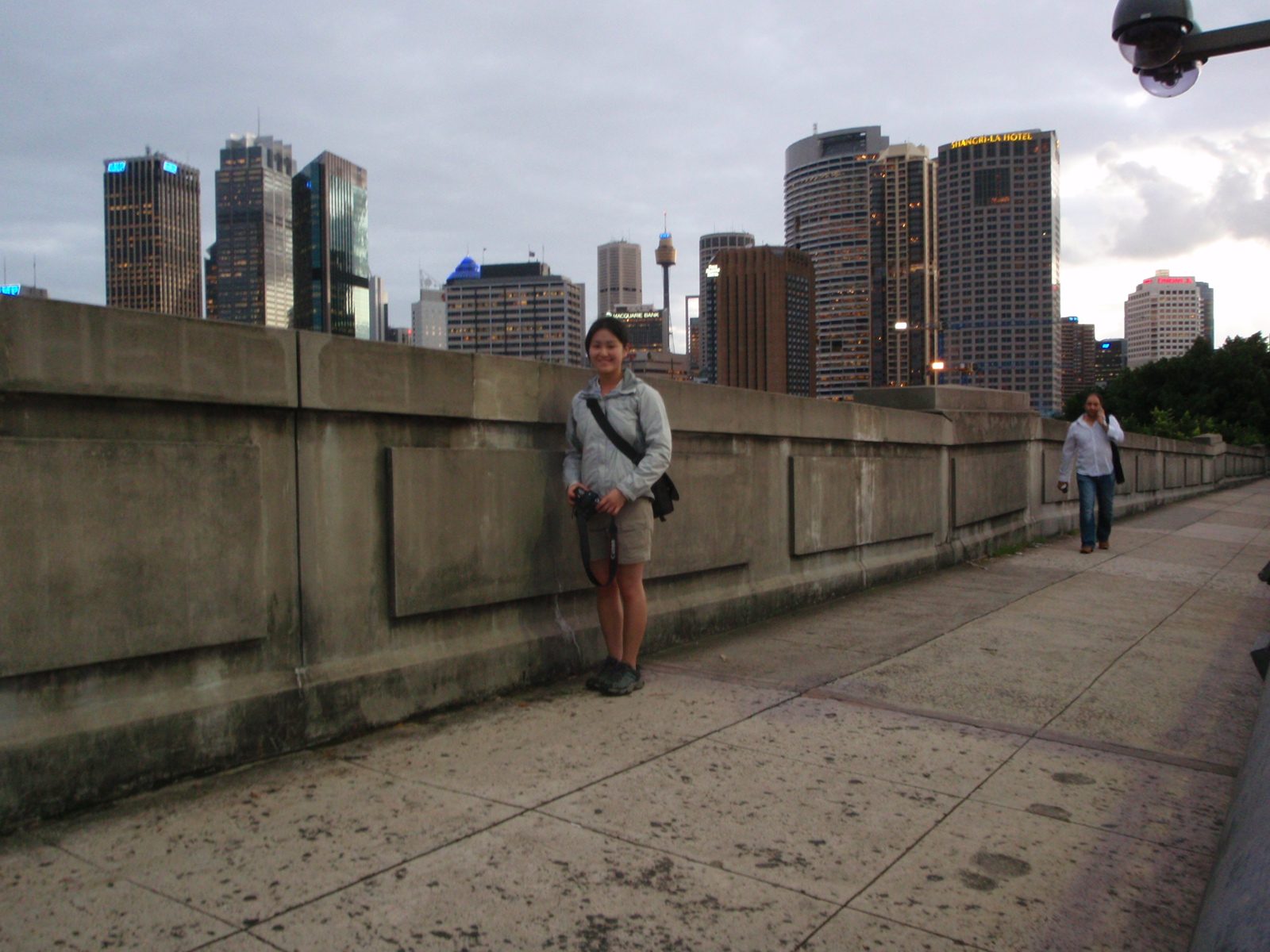 Monica, at the south end of the Sydney Harbour Bridge.