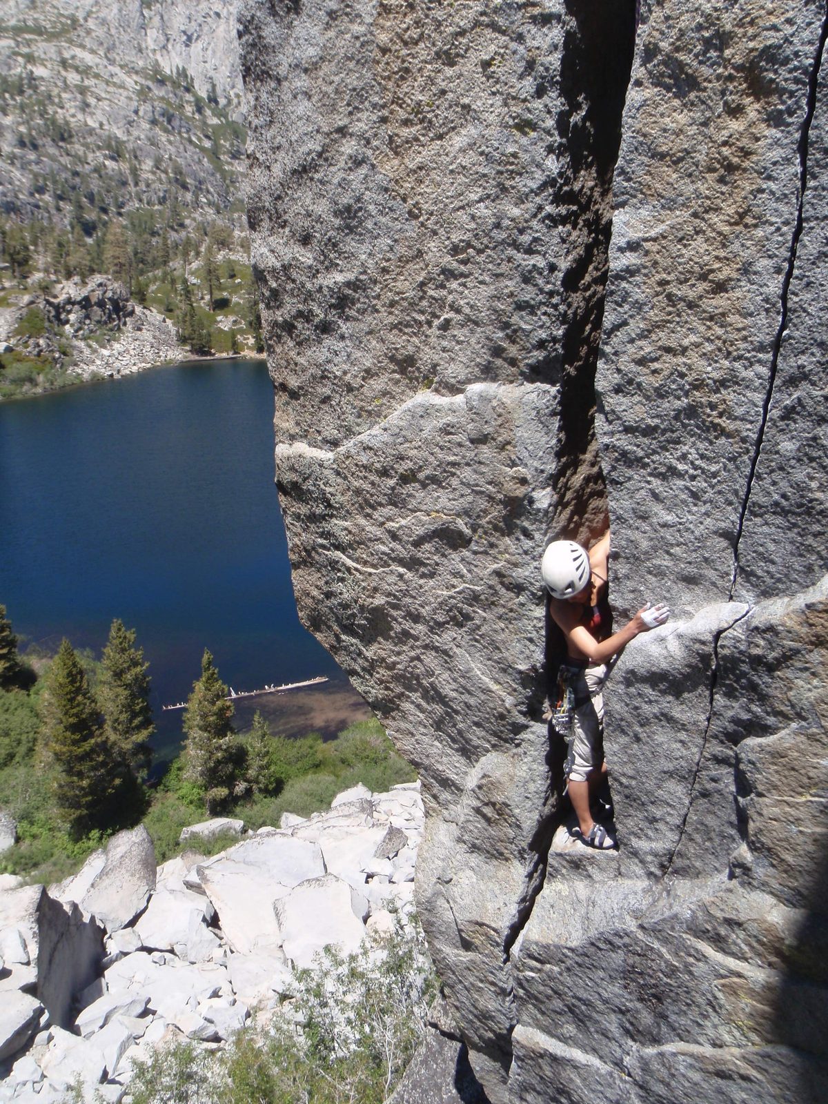 Into the fun offwidth section. 
