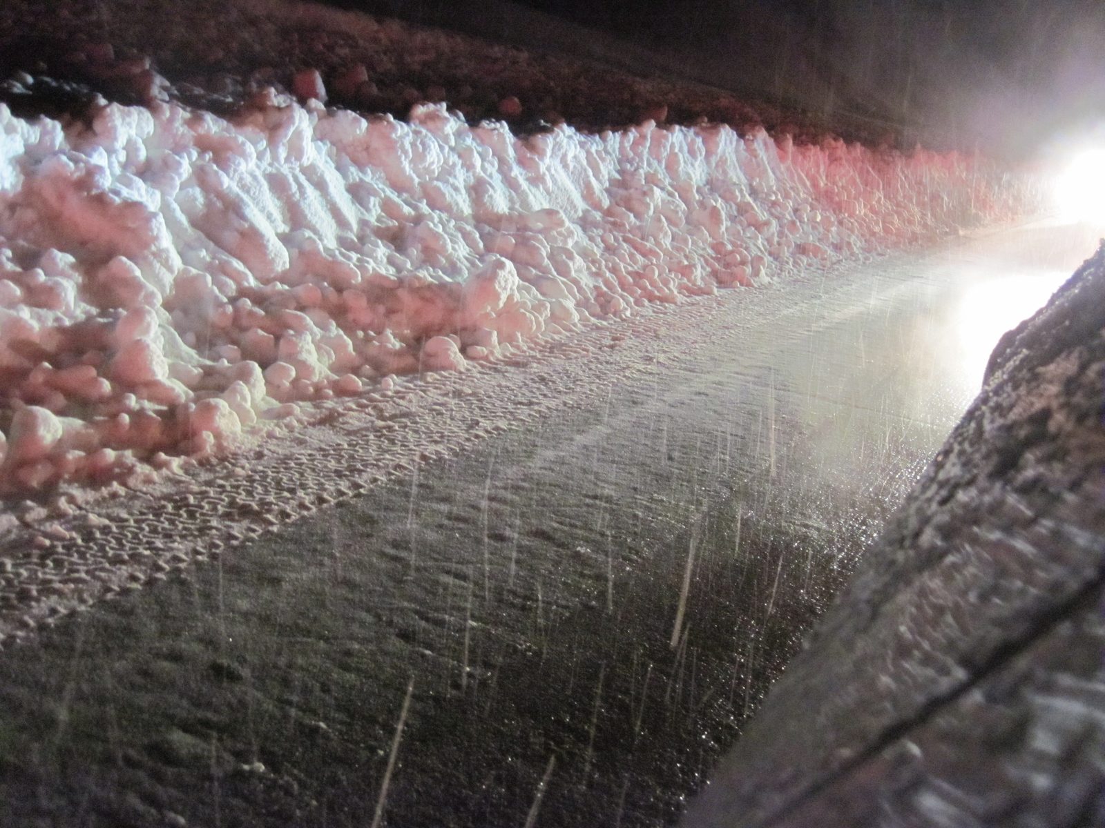 Still snowing very hard.