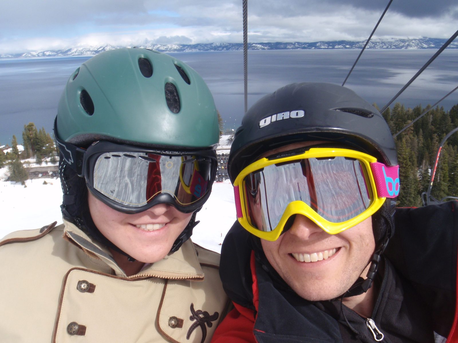 John and Monica, riding the Madison chair at Homewood. 