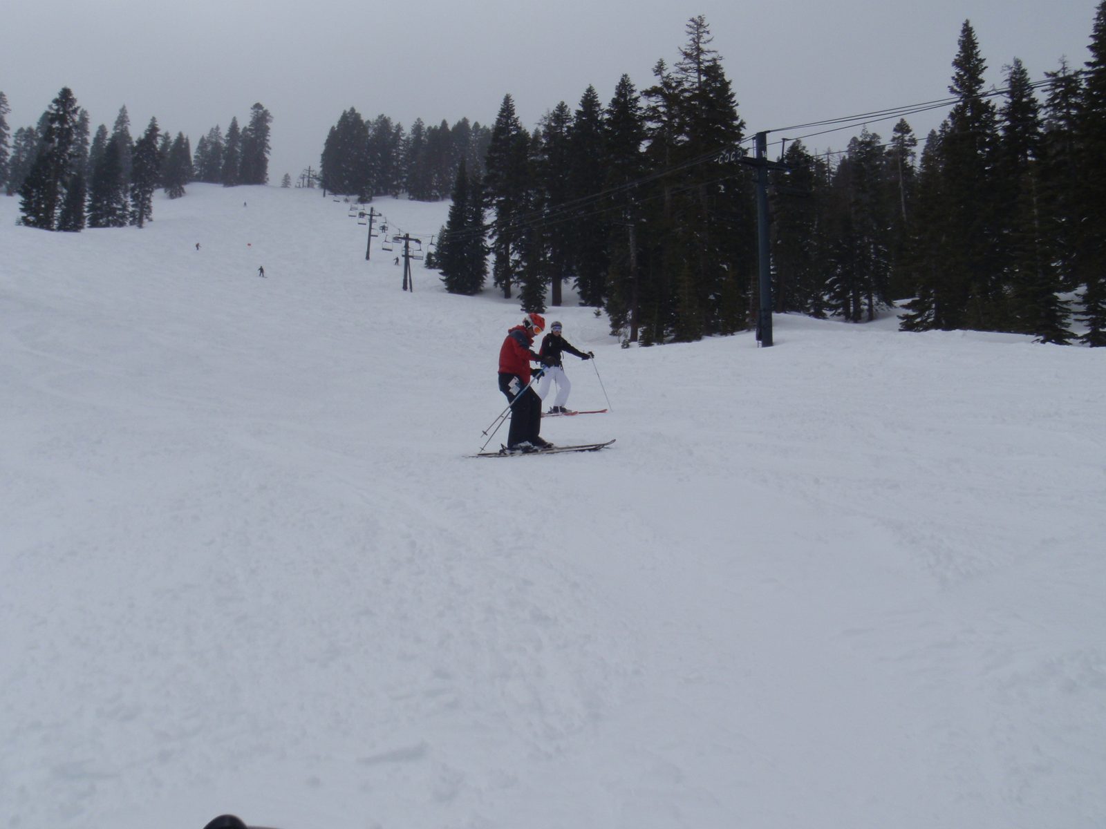 Yang's not doing bad for his first day of skiing since high school. Though I have never in my...