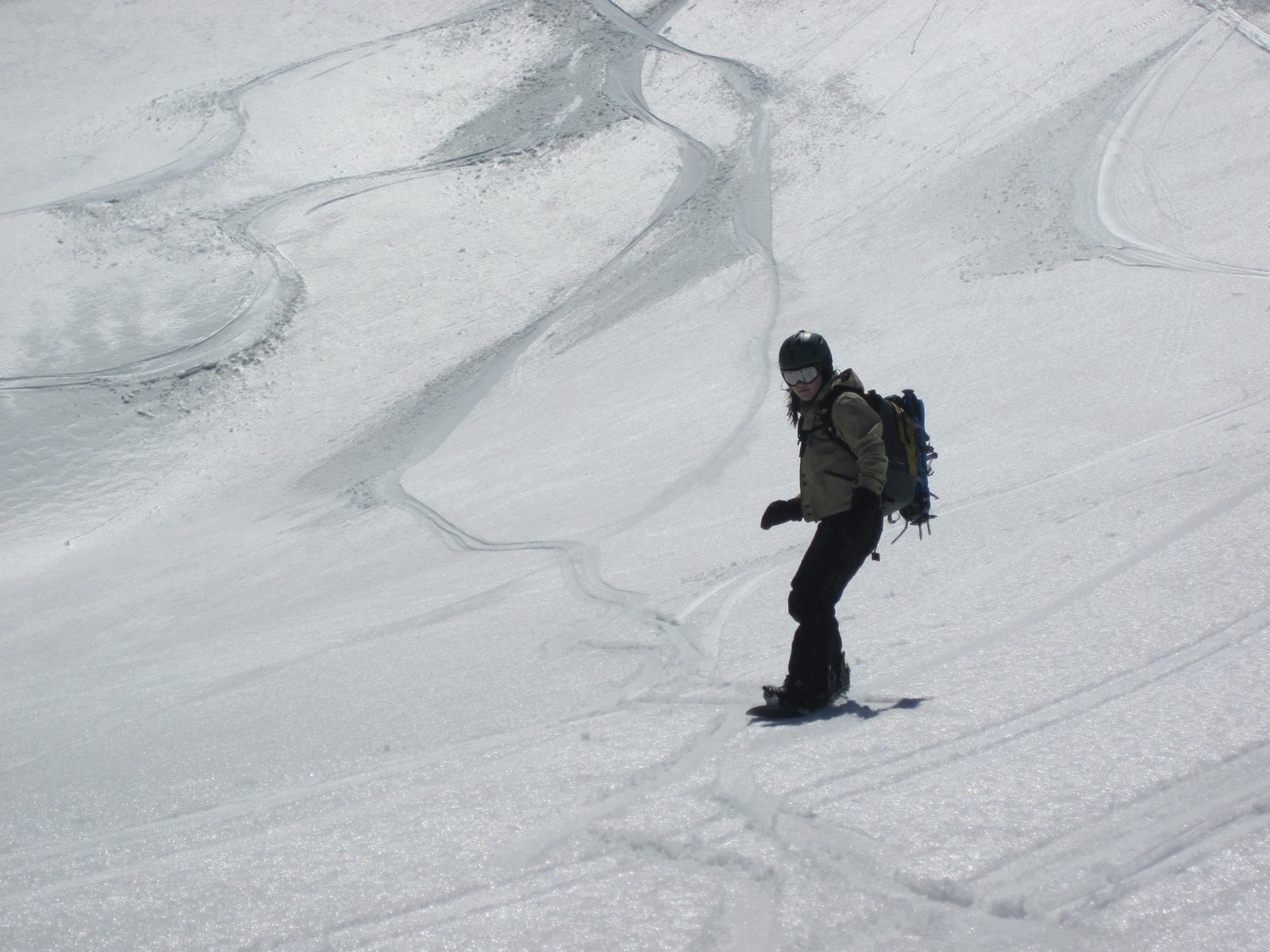 Monica killing it on the east side of Donner.