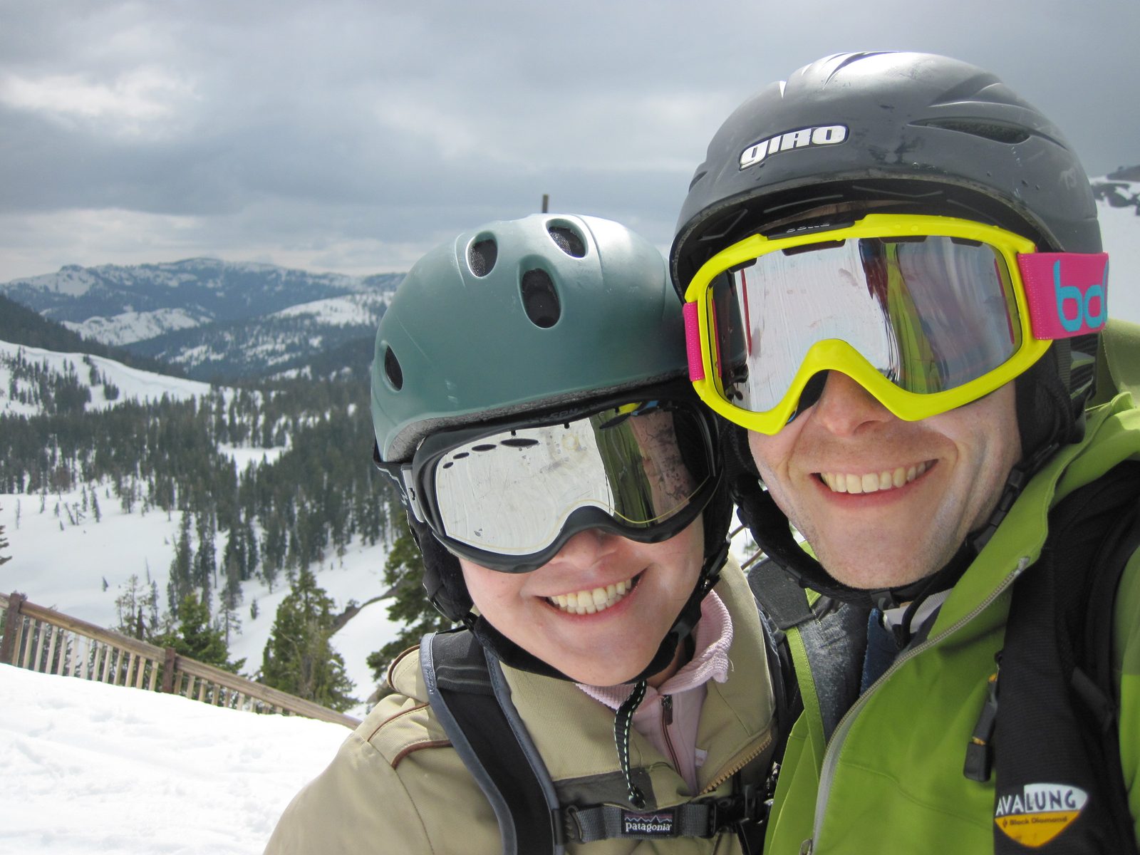 Monica and I at the top of KT-22 on Saturday.
