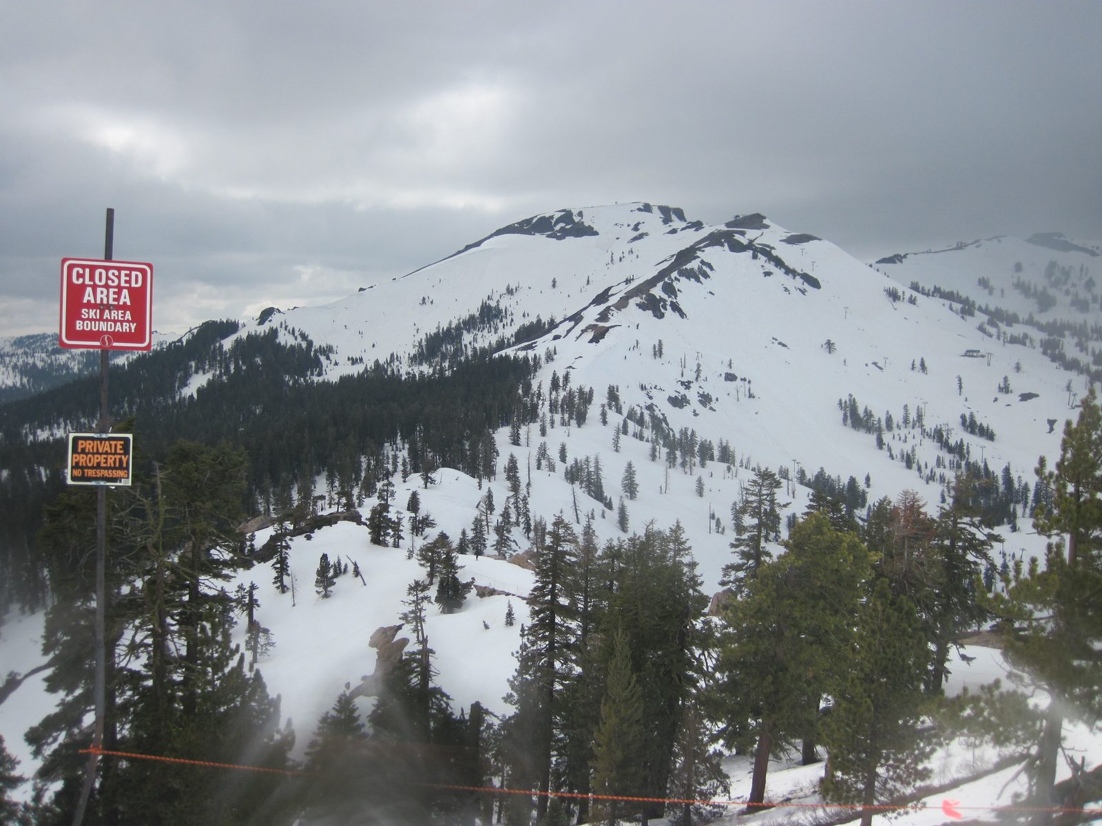 Watching a storm roll in from the top of KT-22. It snowed both Saturday and Sunday in the afternoon.