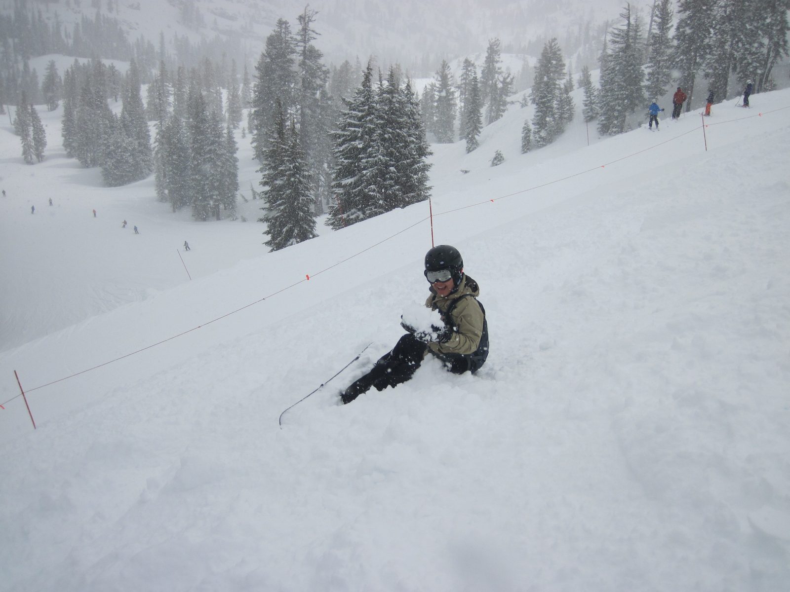 Monica playing in a foot of fresh snow on Sunday May 29.
