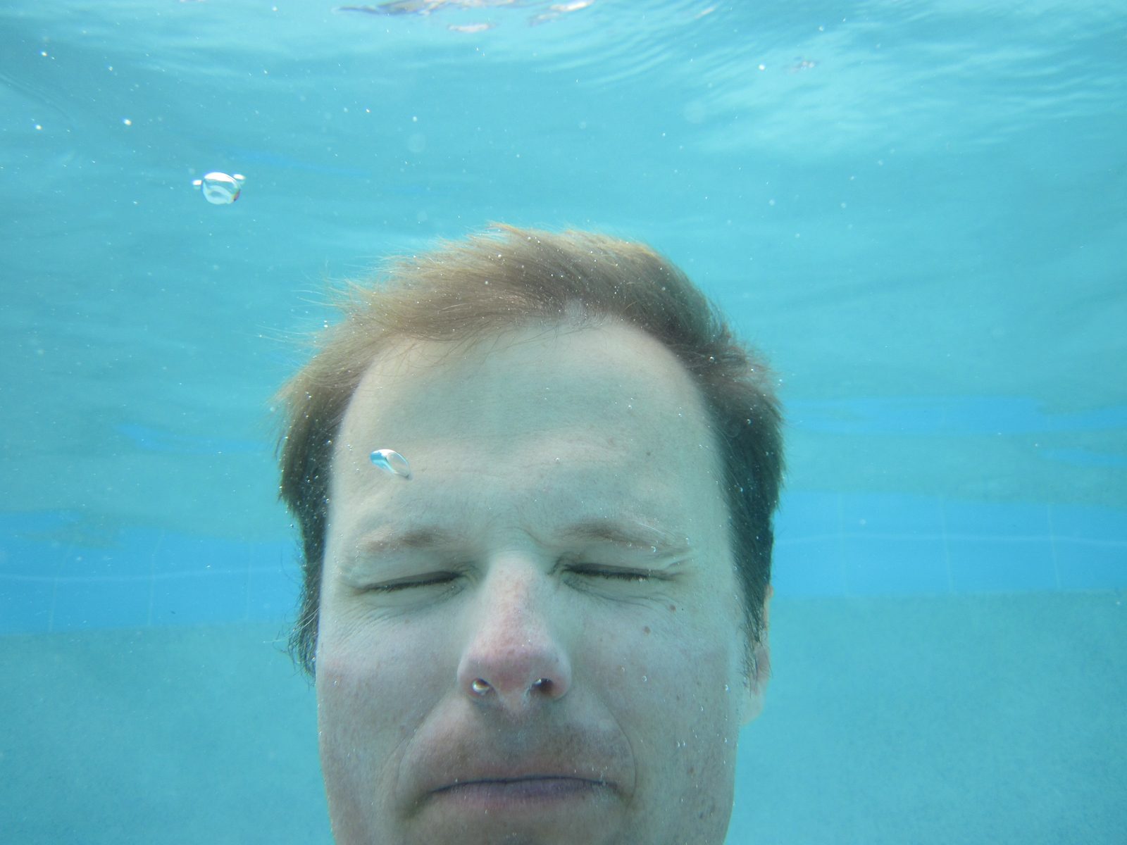 Swimming in the lagoon pool. Turns out it's hard to hold your breath long at 8,200 feet.
